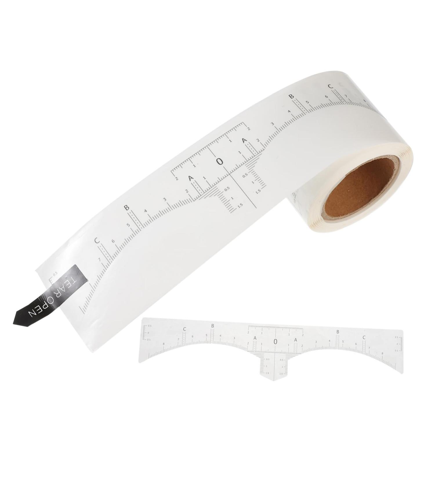 WOONEKY 2 Rolls Adhesive Brow Ruler Stickers Eyebrow Measuring Sticker Makeup Supplies White - Buy Online on SooperMarket.com