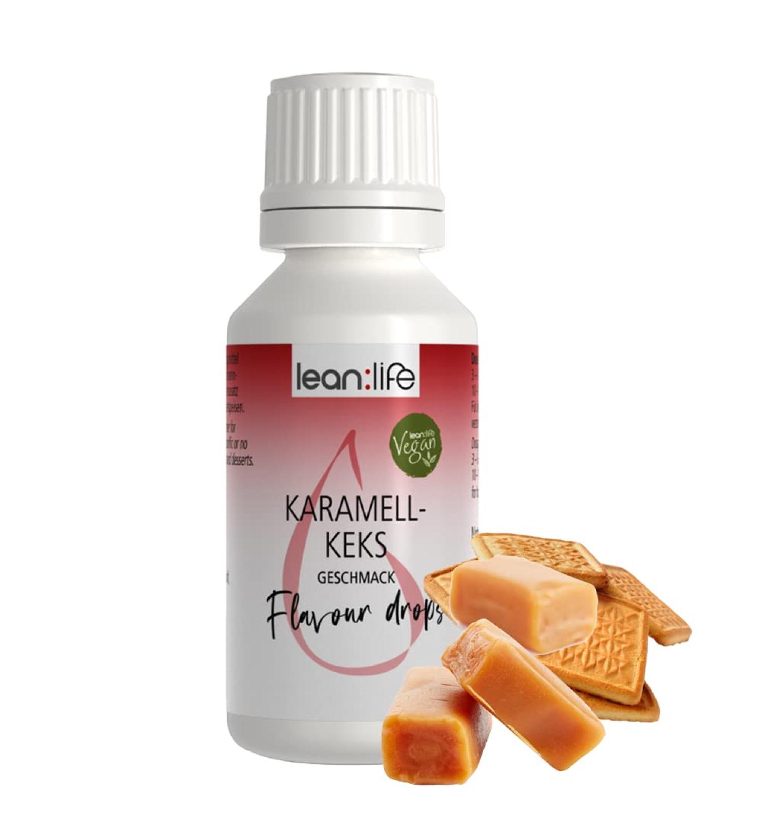Lean Life Flavor Drops - Karamell Biscuit 30ml | Sugar-Free Low-Calorie Aroma for Food - Buy Online on SooperMarket.com