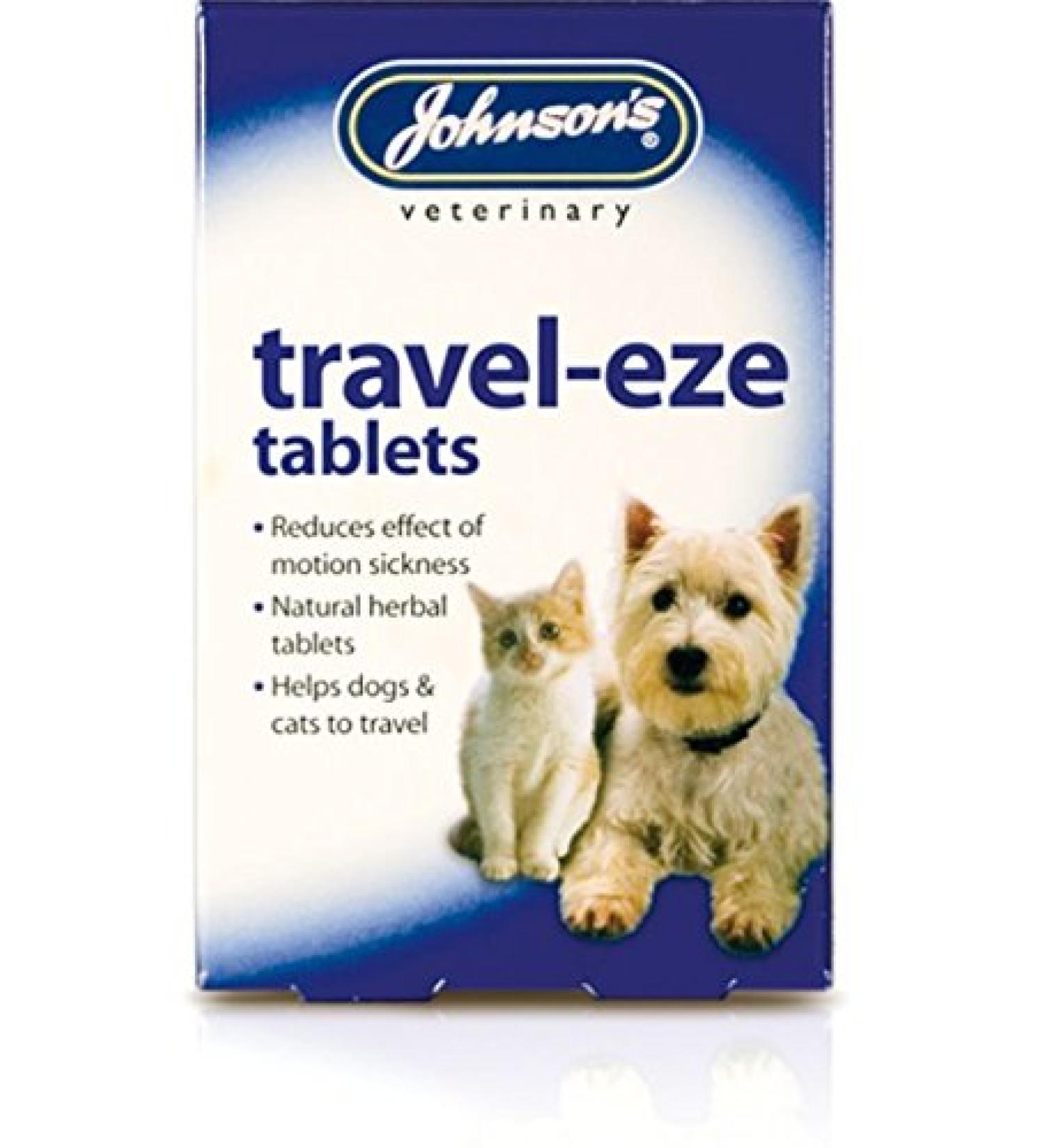 Johnson's TRAVEL-EZE TABLETS X24 HEALTHY CAT OR DOG ANTI-MOTION/TRAVEL SICKNESS