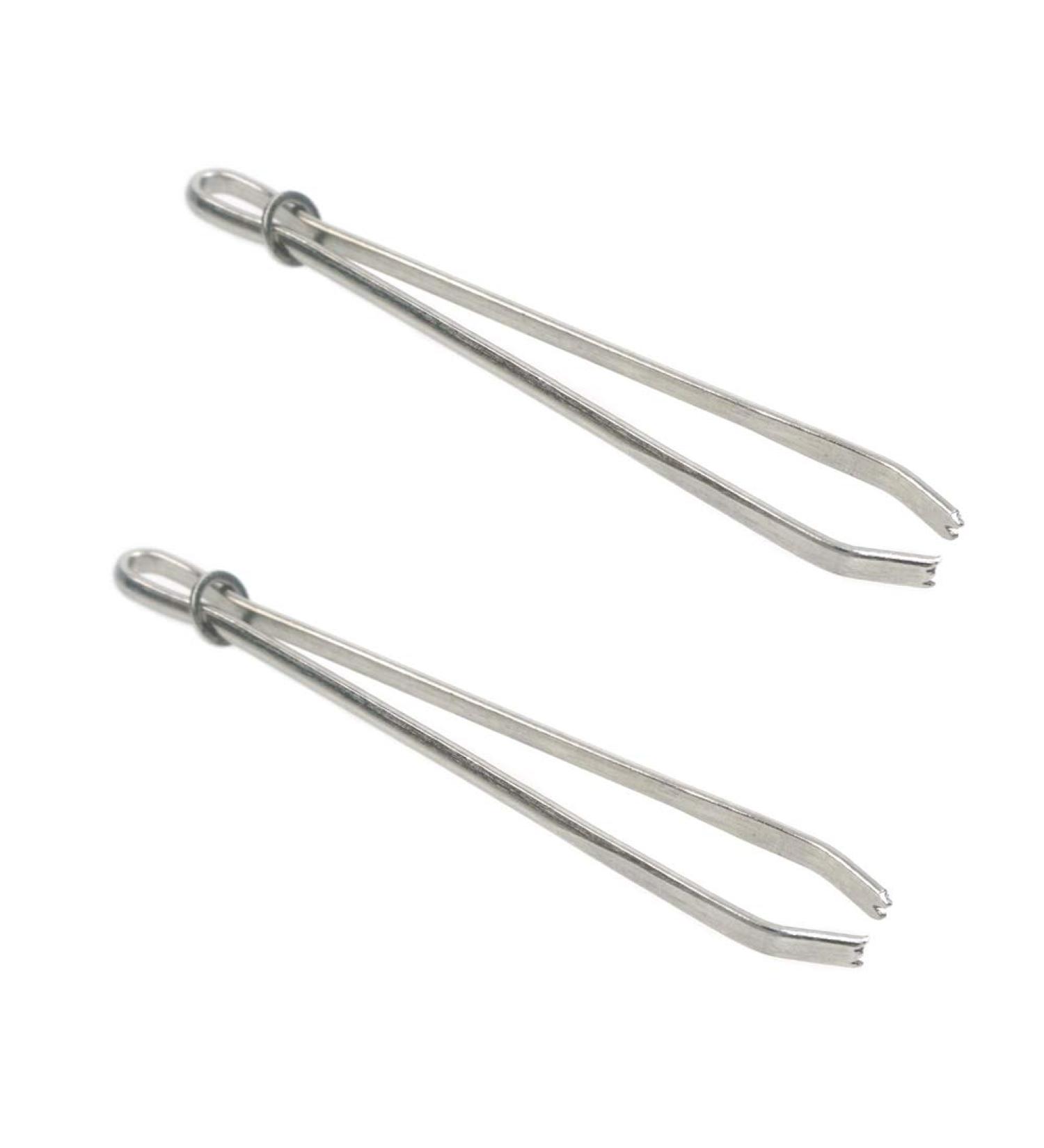 Bodkin Needle Elastic Threader Self-Locking Tweezers Clip 78mm - 2 PCS | Easy Pull Sewing Tool for Waistband Craft and Smooth Threading Tape Ribbon Elastic - Buy Online on SooperMarket.com