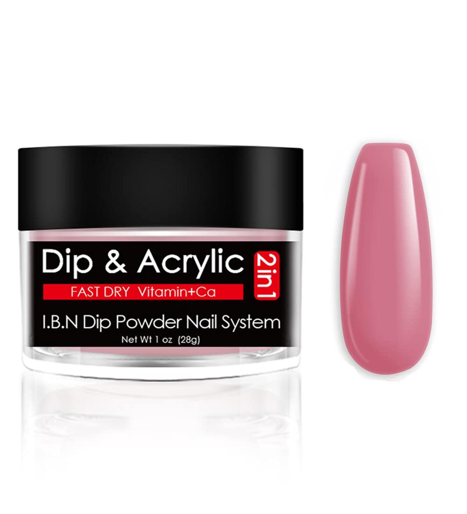 Red Dip Powder with Added Calcium Vitamin | I.B.N 2 In 1 Acrylic Dipping Powder | Non-Toxic & Odor-Free | 1oz | No Need for Nail Lamp Dryer (016) - Buy Online on SooperMarket.com