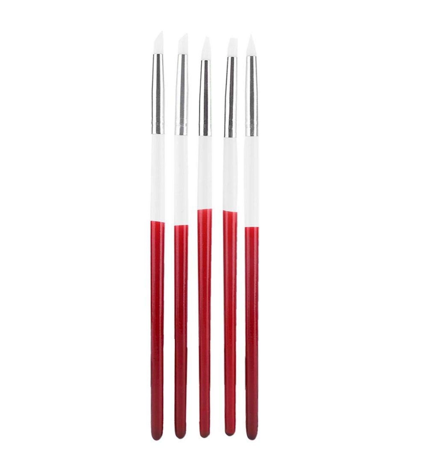 Buy Dekaim Nail Art Pens Set - 5pcs Red & White Silicone Dotting Tools for Perfect Manicure | International Shipping - Buy Online on SooperMarket.com