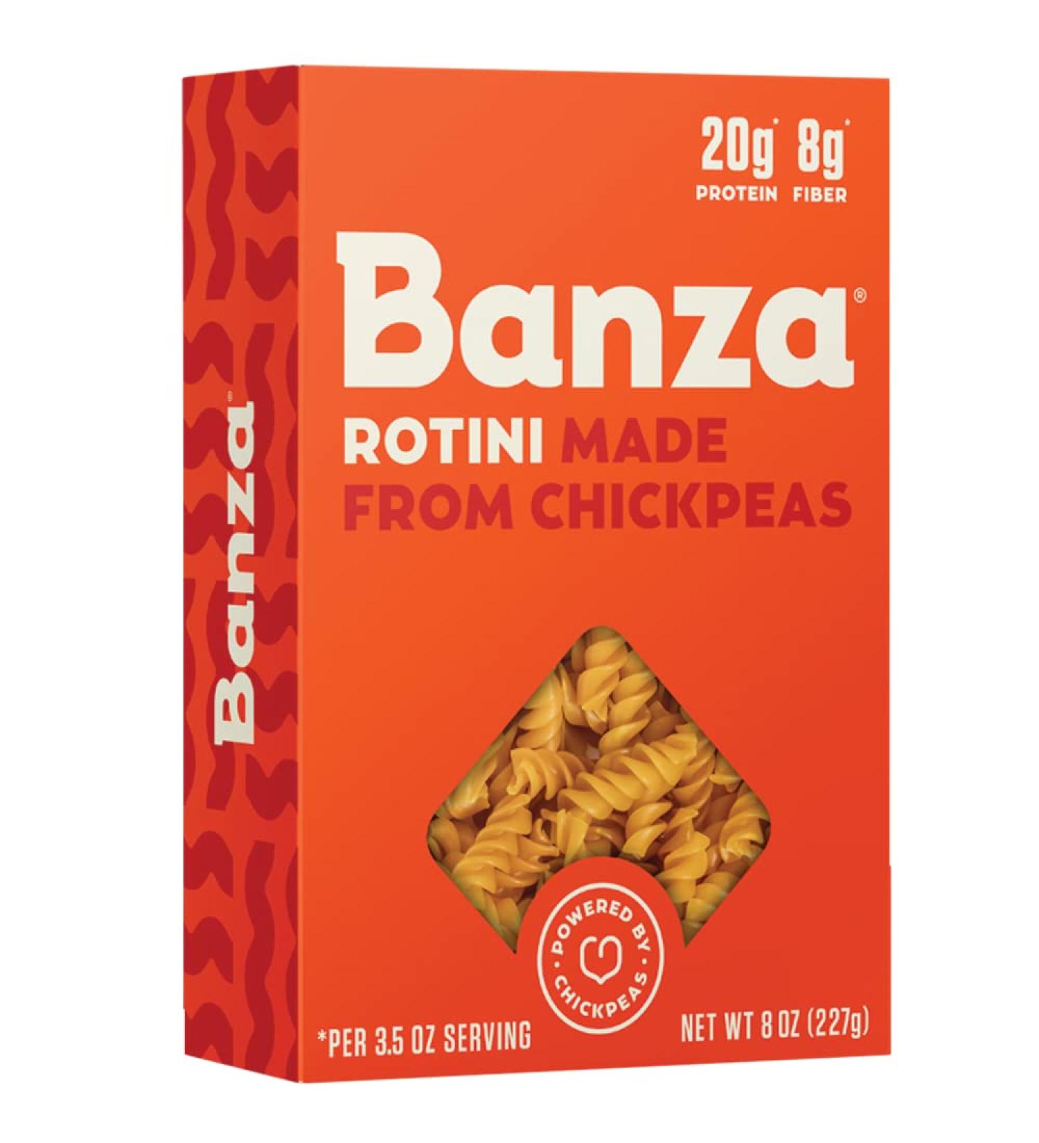 Banza Chickpea Rotini Pasta - 5 Bags (2.5 lbs) - Gluten-Free, High Protein Pasta - Buy Online on SooperMarket.com
