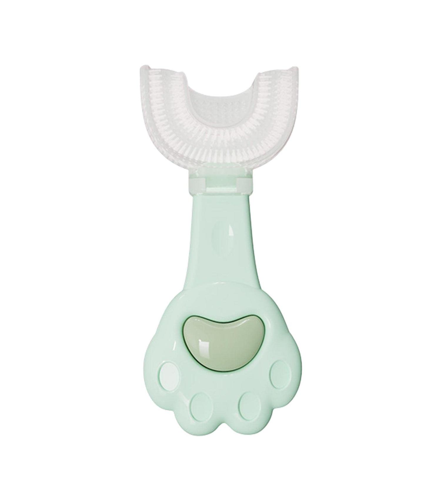 Cartoon Kids U Shaped Toothbrush - Soft Manual Training Toothbrush - Food Grade Silicone Kids Toothbrushes 360 Degree U Shape Toothbrush for Kids Baby Toddler Green 1 count (Pack of 1) - Buy Online on SooperMarket.com