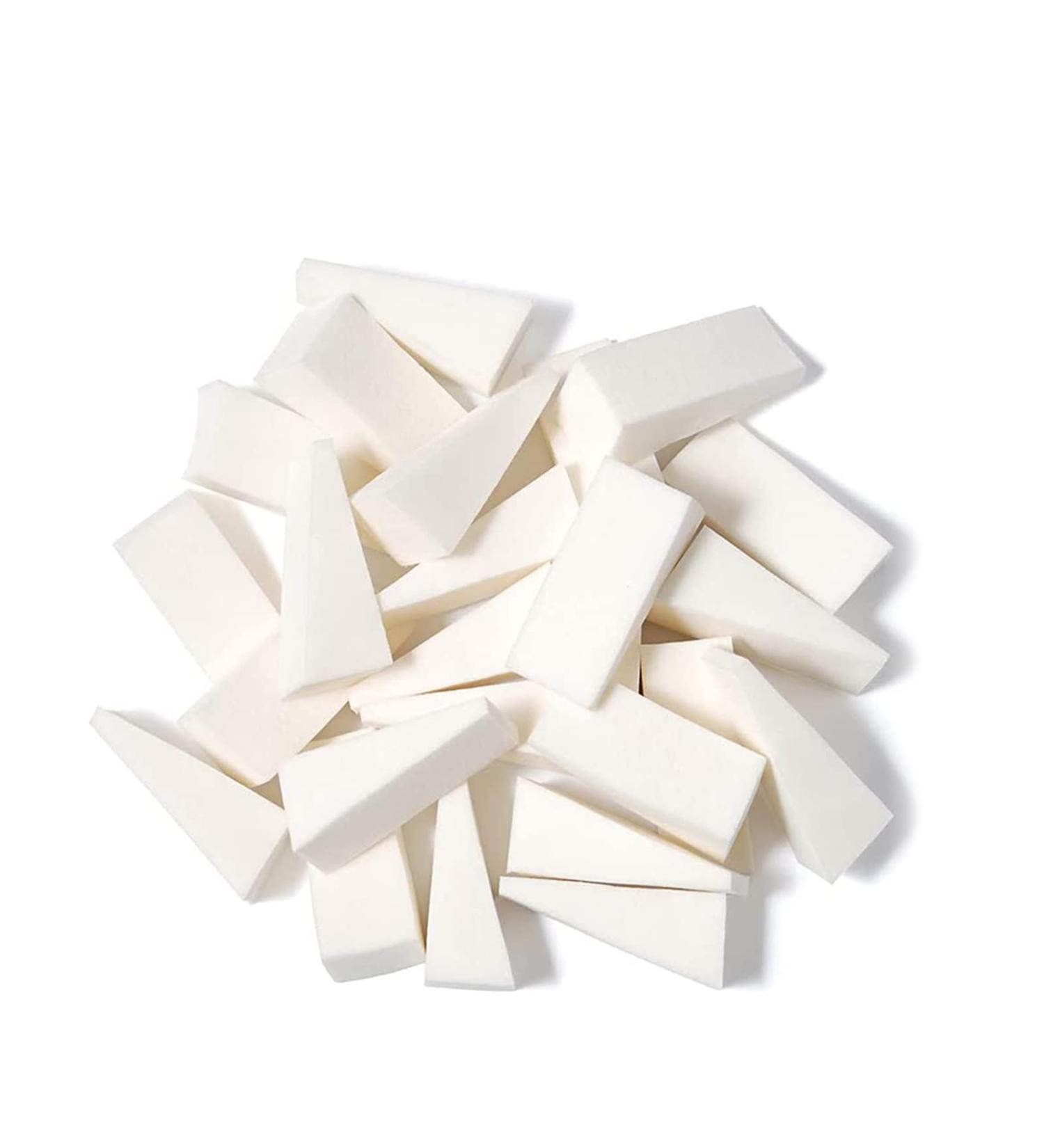 30 Latex-Free Triangular Makeup Sponges - Small Foundation Puff for Professional Use - Perfect for Flawless Application - Buy Online on SooperMarket.com