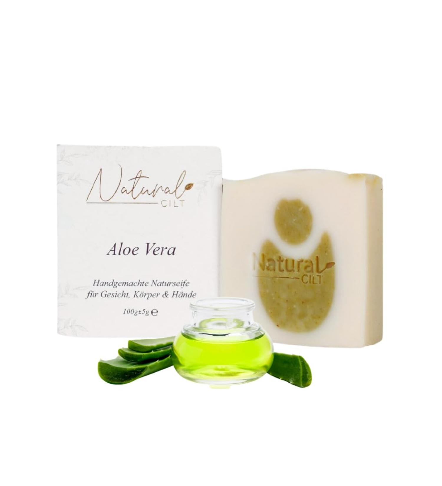 Natural Aloe Vera Soap - 100% Natural & Handmade - Certified Skin Care for All Skin Types - 100g Pack - Buy Online on SooperMarket.com