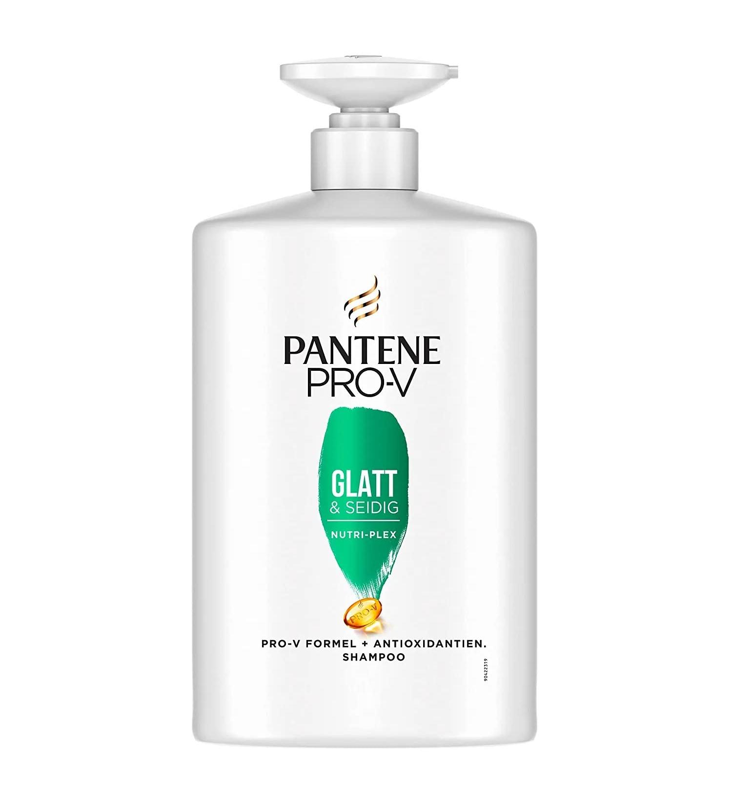 Pantene Pro-V Smooth & Silky Shampoo 1000ML | Anti-Frizz Formula for Unruly Hair | Nourishing Hair Care - International Shipping Available - Buy Online on SooperMarket.com