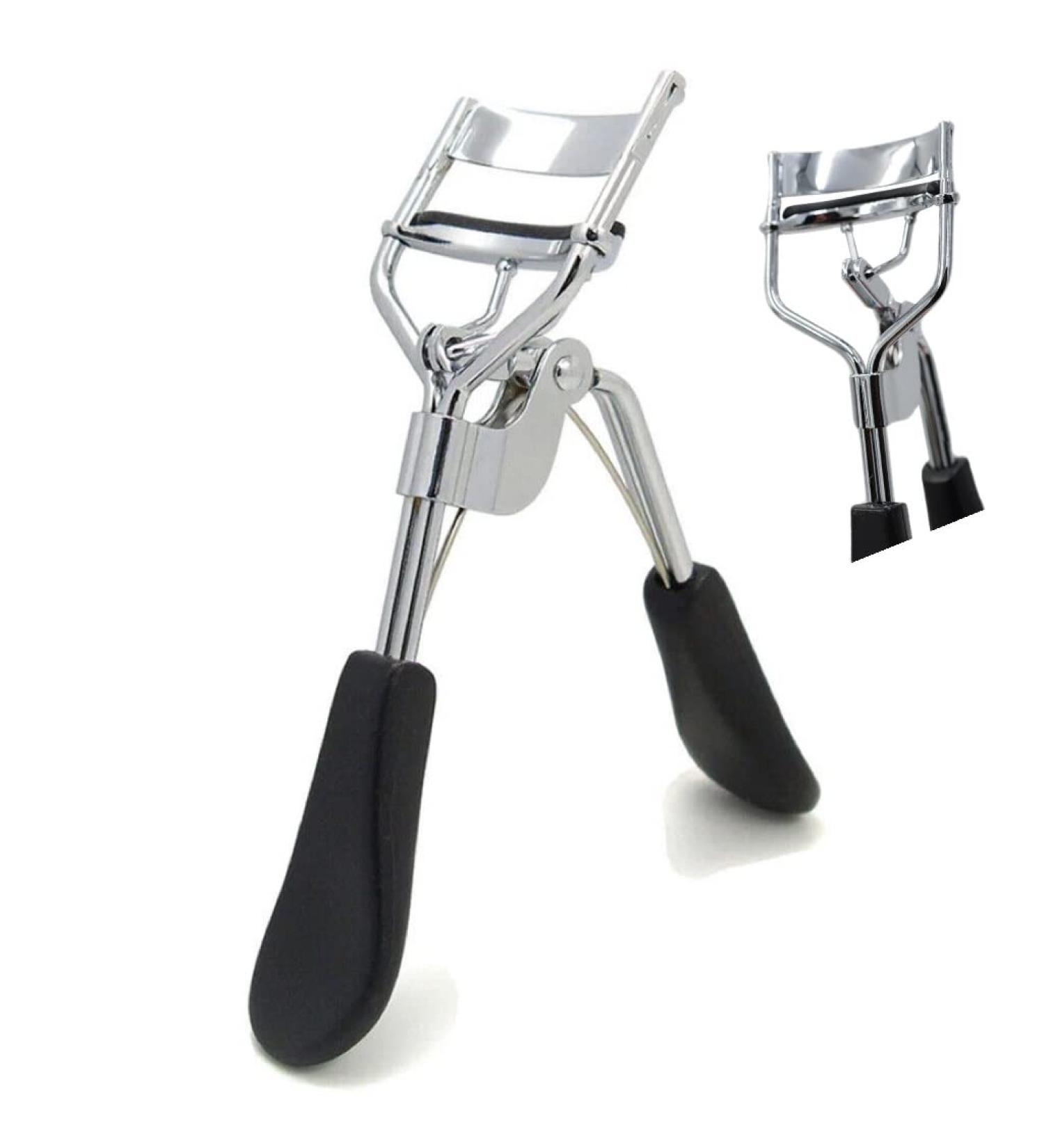 Professional Eyelash Curler - Stainless Steel with Silicone Refill Pad | Universal Fit for All Eye Shapes | Long Lasting Makeup Accessory - Buy Online on SooperMarket.com