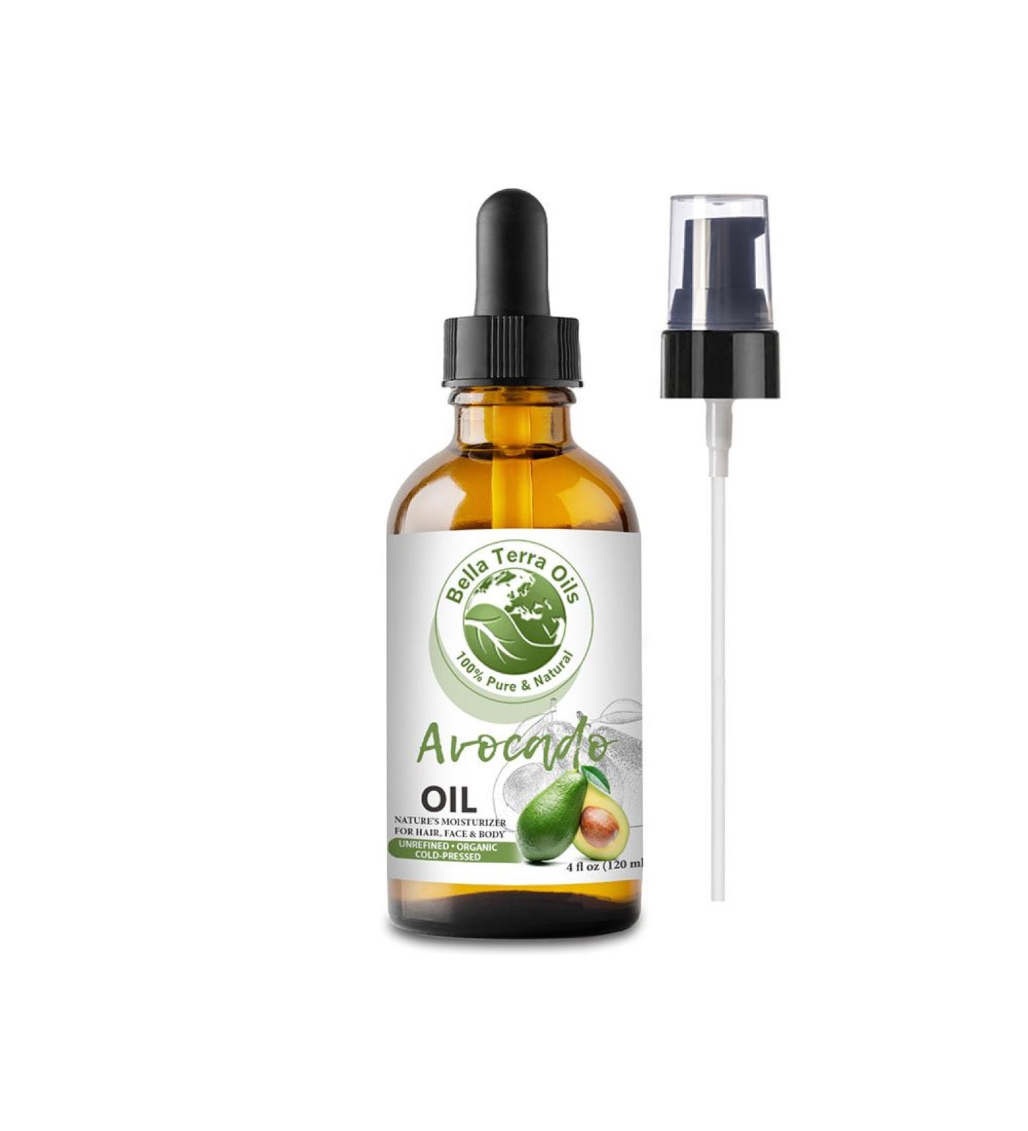Organic Cold-Pressed Avocado Oil 4oz - 100% Pure & Unrefined - Natural Moisturizer for Hair, Face, Body, Nails, Stretch Marks - Rich in Antioxidants and Fatty Acids - Buy Online on SooperMarket.com