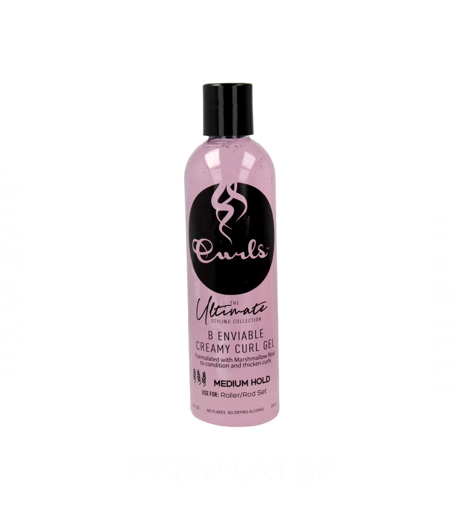 Curls The Ultimate Styling Collection B Enviable Creamy Curl Gel (Medium Hold)  8 Ounces  PINK