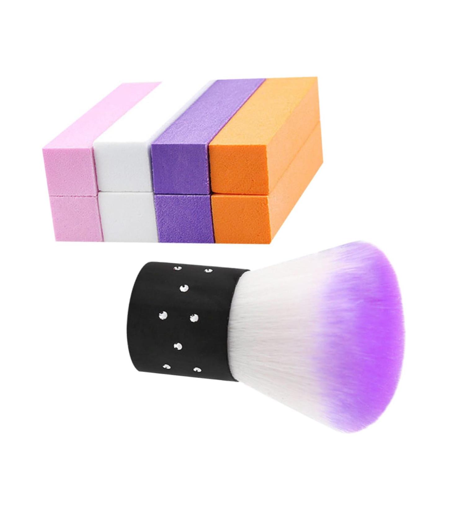 minkissy 1 Set Nail Block Bulk Nail Files Sand Paper Nail Sanding Buffer Nail Art Brush Nail Brush Remover Buffer Block Tools Nail Cleaner Brush Nail Polish Block Purple Paint Manicure - Buy Online on SooperMarket.com