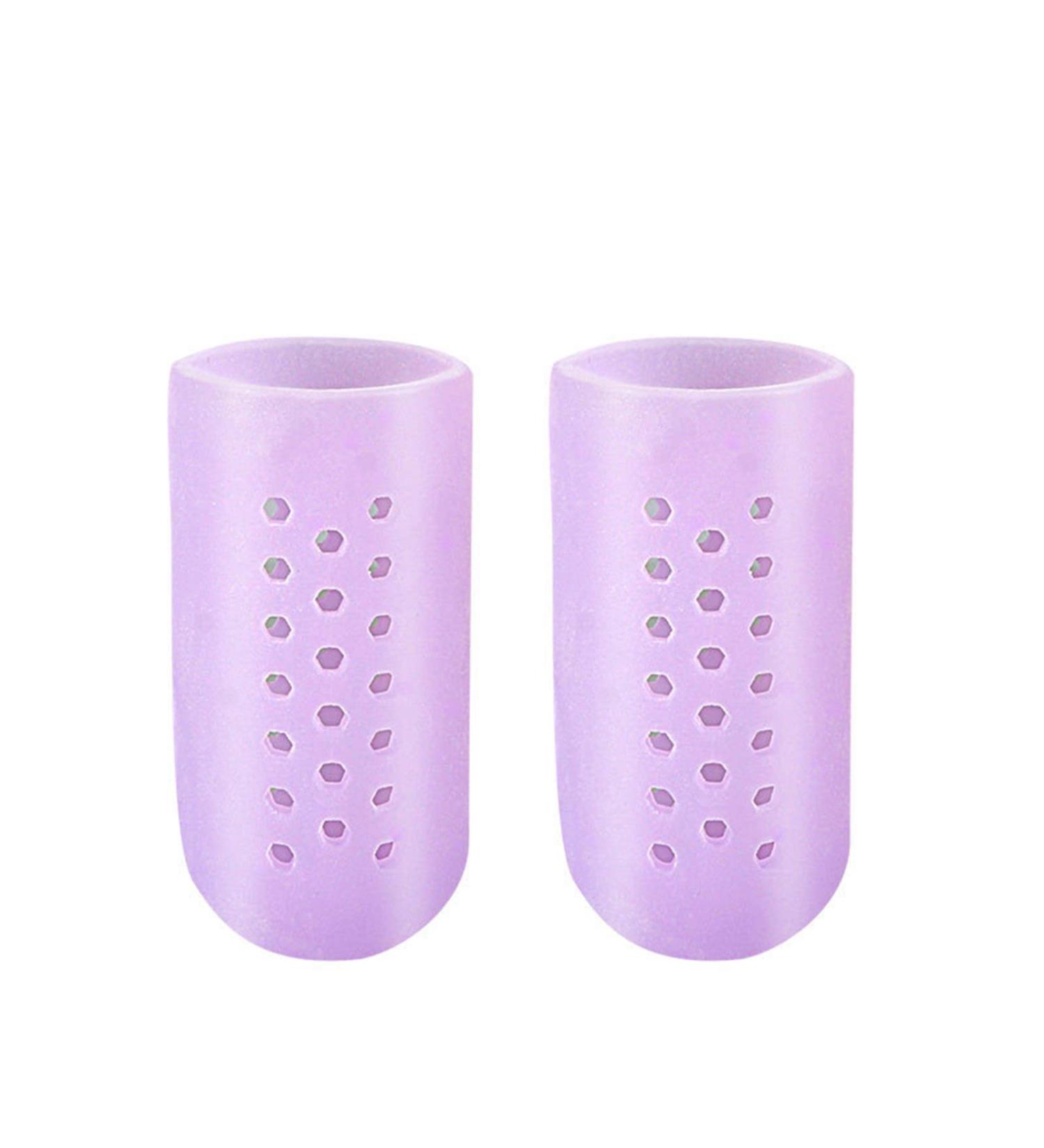 HEIMEABI Gel Toe Protector - Silicone Toe Caps for Corns, Blisters & Ingrown Toenails - Pain Relief & Foot Soak - Purple Medium - Buy Online on SooperMarket.com