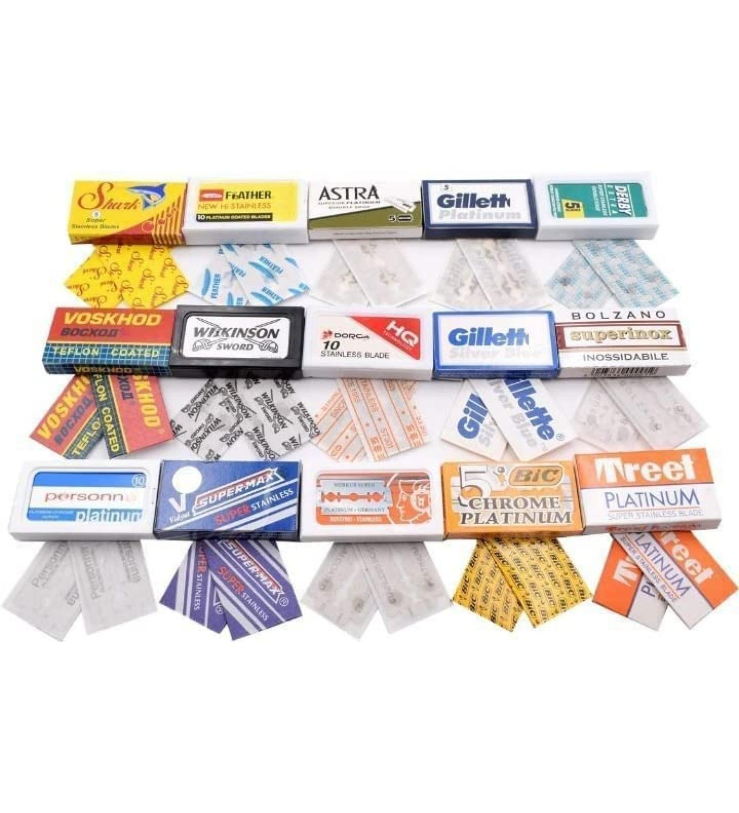 Double Edge Razor Blade Sample Pack (2x each) 15x2 Sampler