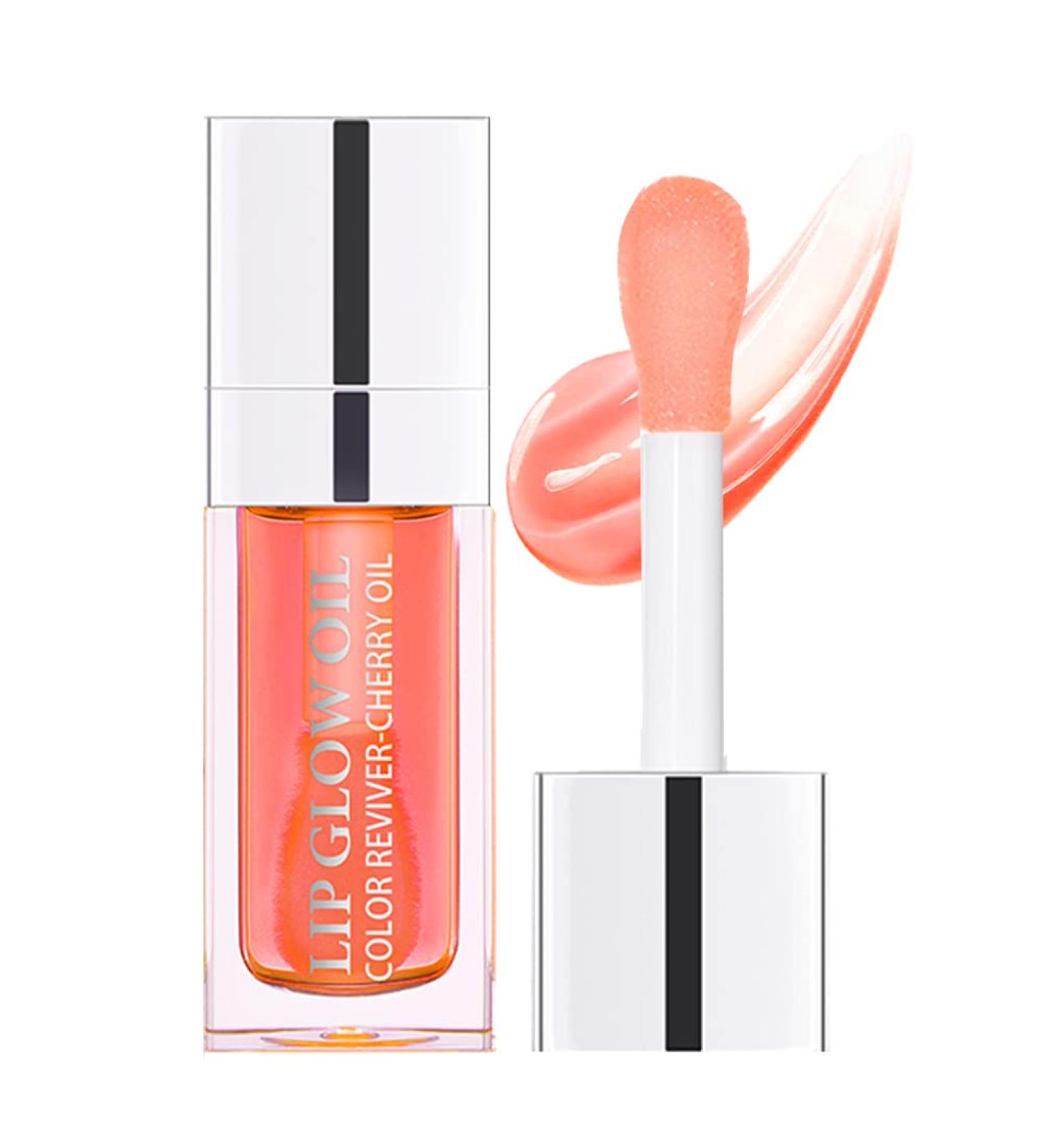 GL-Turelifes Plumping Lip Gloss Oil - Hydrating Tinted Balm for Long Lasting Nourishment | Transparent Lip Glow Oil with Non-sticky Glitter Shine - Primer Lip Tint (001Pink) - Buy Online on SooperMarket.com