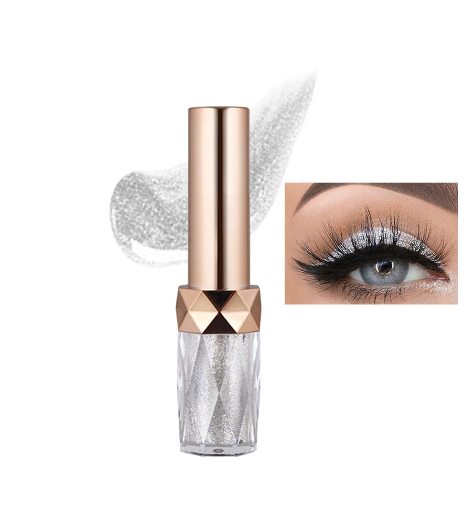 Aaiffey Liquid Glitter Eyeshadow - White Shimmer Makeup for European & American Style - Buy Online on SooperMarket.com