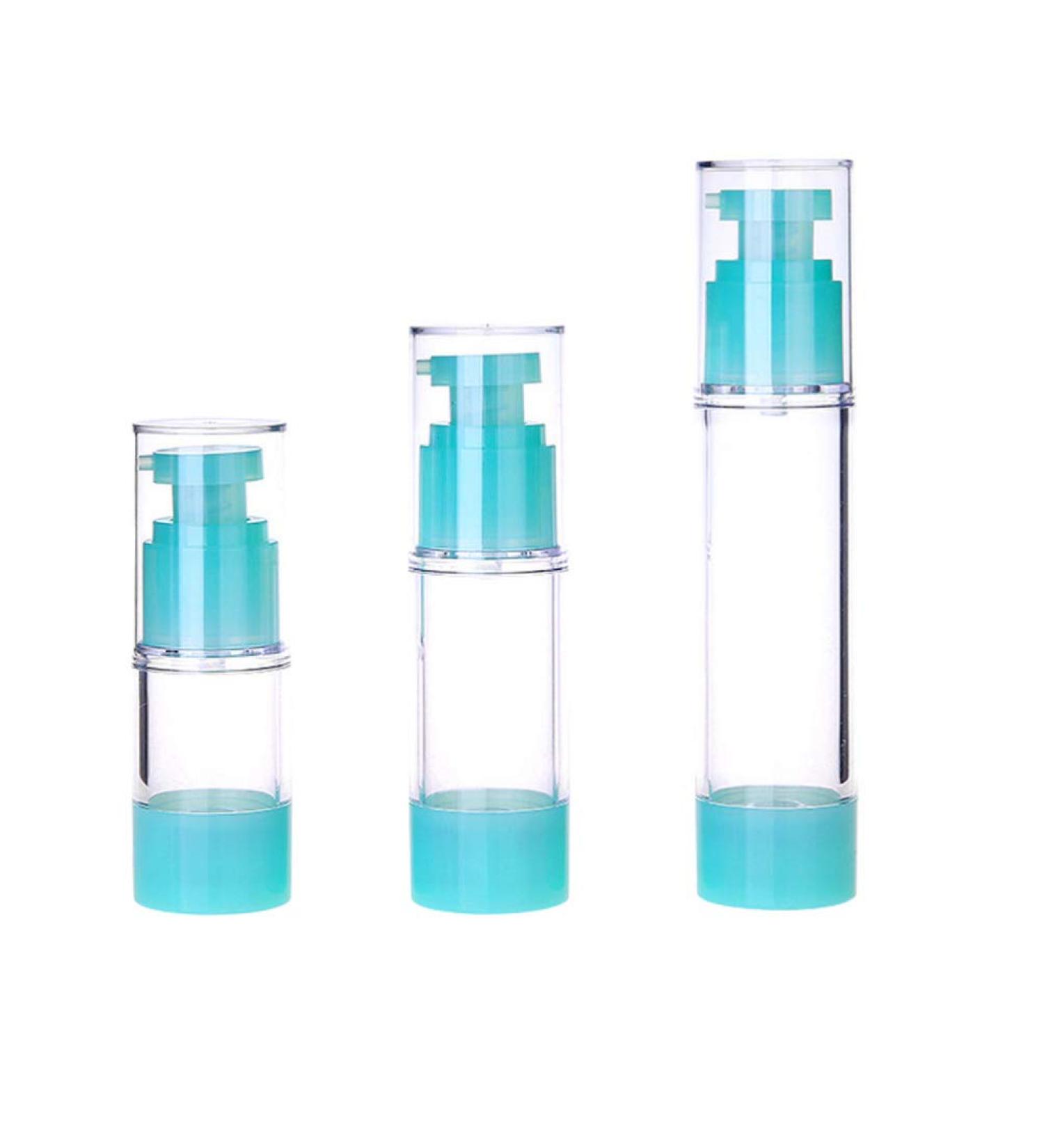 Lurrose Vacuum Container 3PCS 15/30/50ml Airless Pump Bottles Press Pump Cosmetics Container Essence Cleanser Emulsion Storage Dispenser for Travel Travel Spray Bottle Green - Buy Online on SooperMarket.com