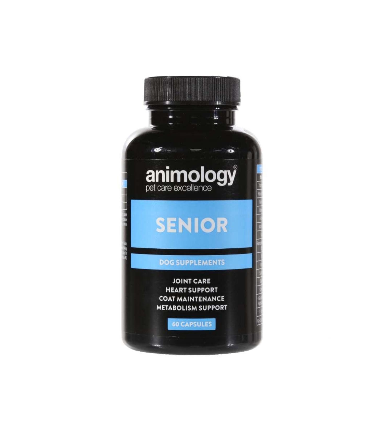 Animology Senior Dog Food Supplement - 60 Capsules (ANM0240) | Support Your Aging Pet's Health - Buy Online on SooperMarket.com
