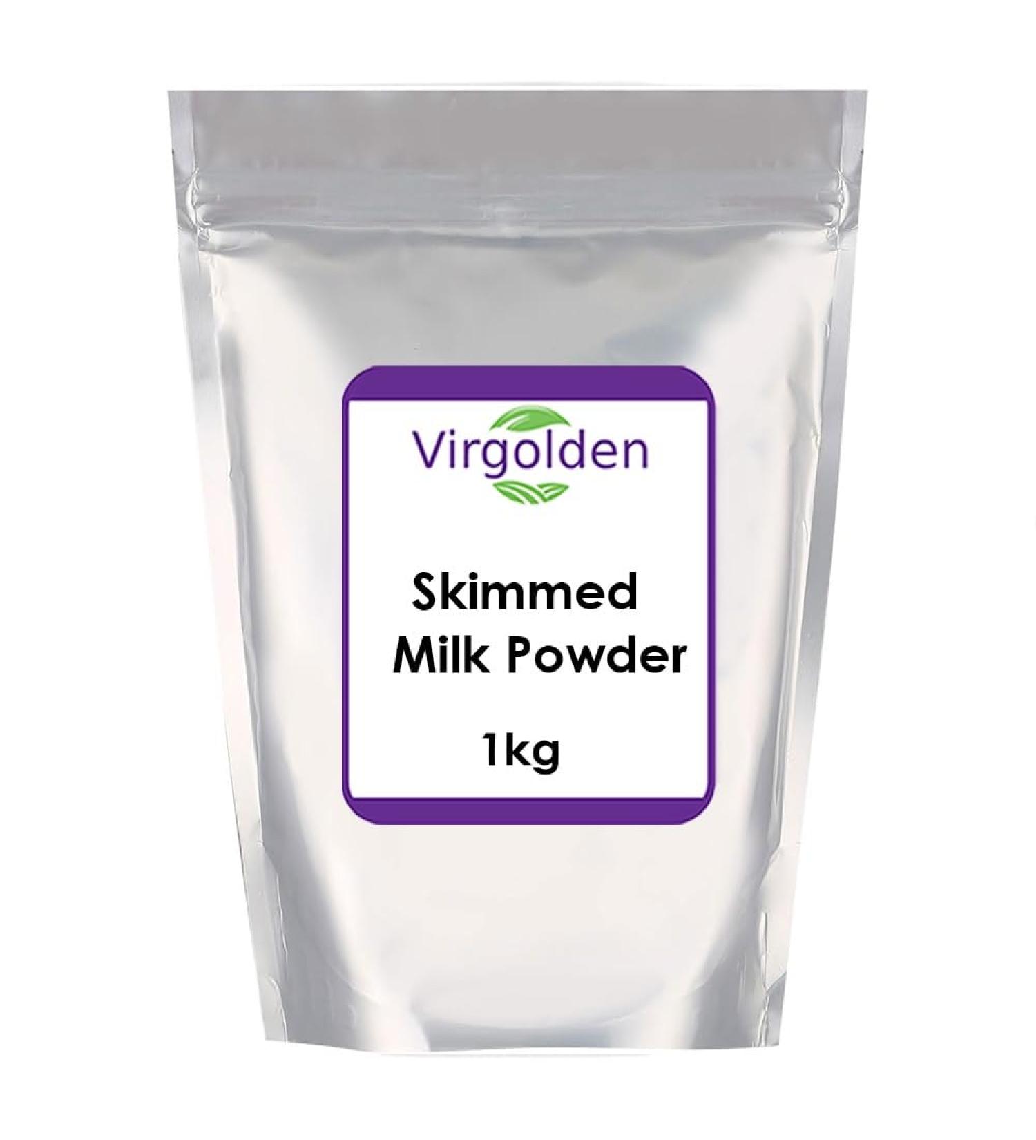 Skimmed Milk Powder 1kg by Virgolden - Discover The Convenient Powdered Alternative to Fresh Milk for Cooking Baking and Drinking Low in Fat - Buy Online on SooperMarket.com