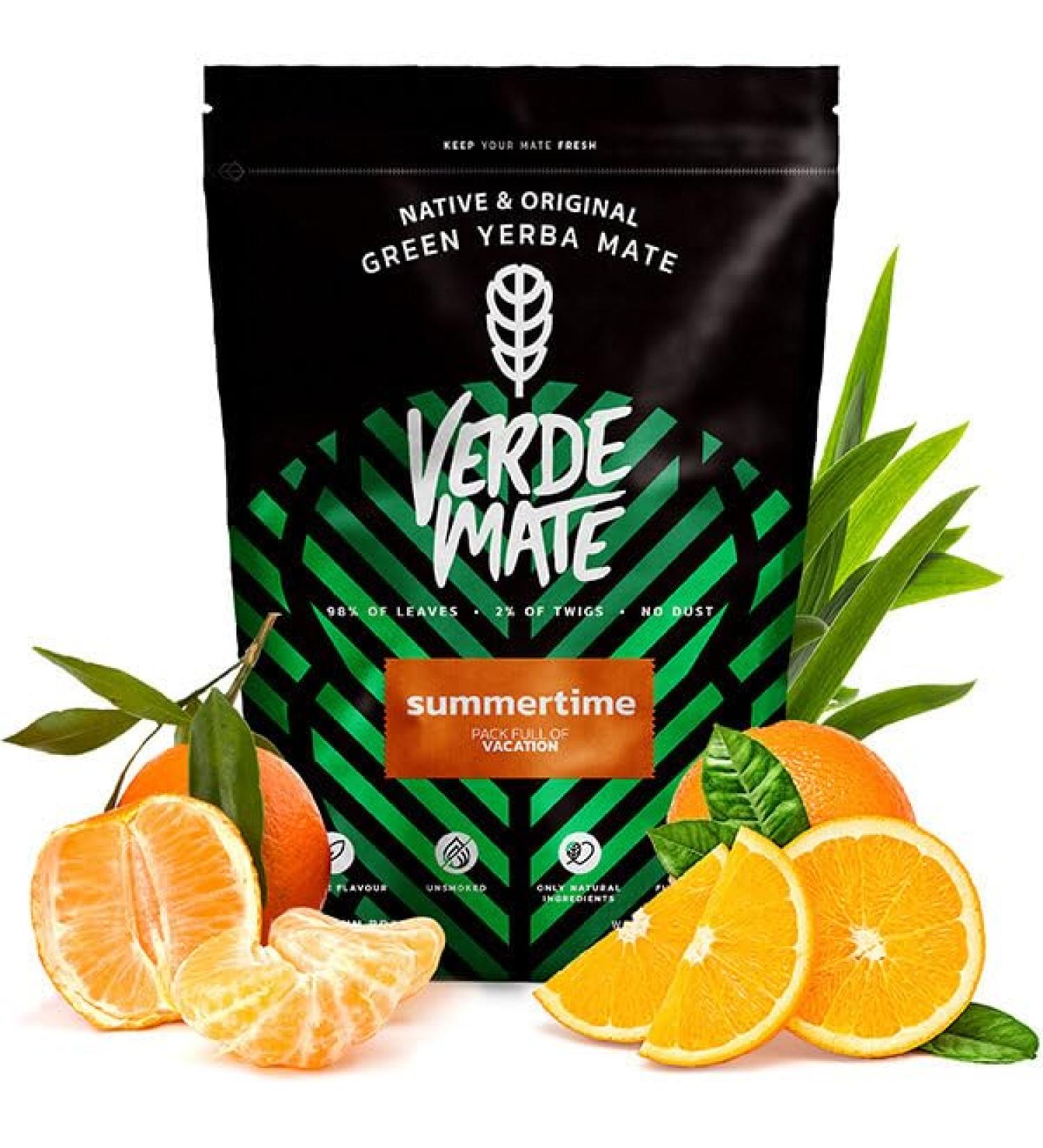 Verde Mate Green Summertime 500 g | Limited Flavor Variation | 100% Natural Ingredients | Brazilian Yerba Mate Tea | High Caffeine Content | Perfect for Beginners - Buy Online on SooperMarket.com