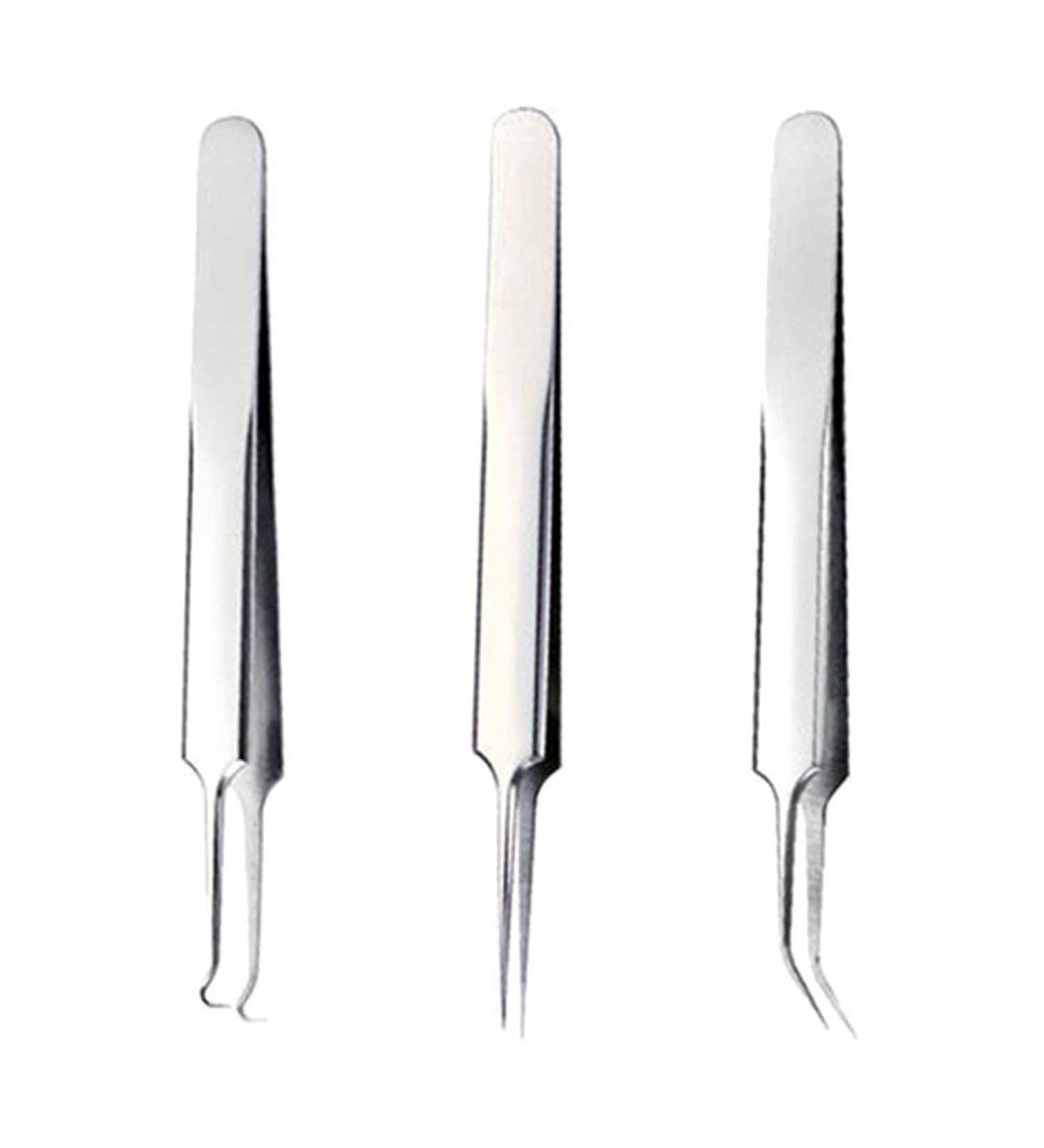 Buy LongyiTrade Professional Stainless Steel Curved Acne Tweezers | Best Blackhead & Pimple Tool for Clear Skin International Shipping Available - Buy Online on SooperMarket.com
