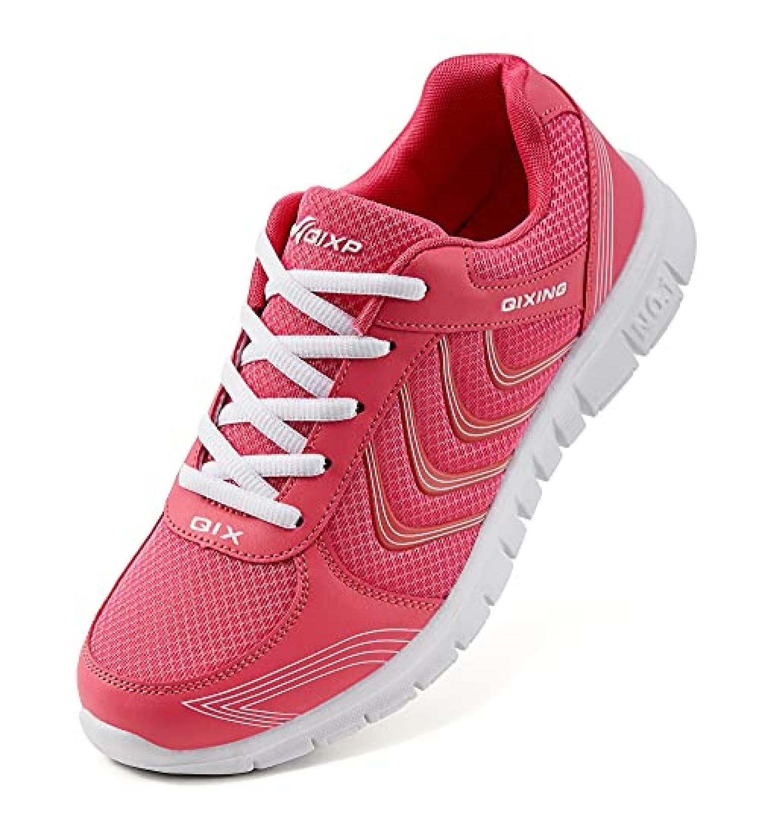 DUOYANGJIASHA Women's Athletic Sneakers Lace Up Comfort Sports Shoes 8.5 Rose Red - Buy Online on SooperMarket.com