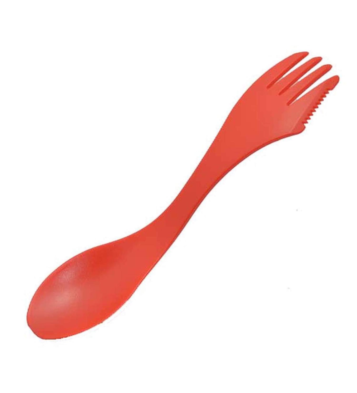 40pcs Plastic Spork Set | 7-inch Long Spoon Fork Knife Combo | Multiple Use Red Sporks - Buy Online on SooperMarket.com