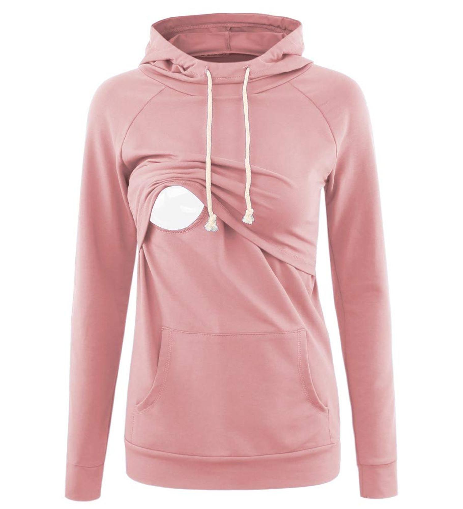 Love2Mi Women's Maternity Nursing Shirt with Wrap Layer Design - A-pink M - Buy Online on SooperMarket.com