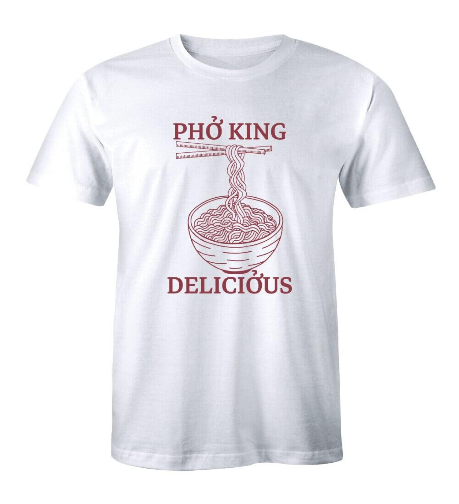 Pho King Delicious Men's T-Shirt Funny Asian Vietnamese Noodles Ramen Tee XL White