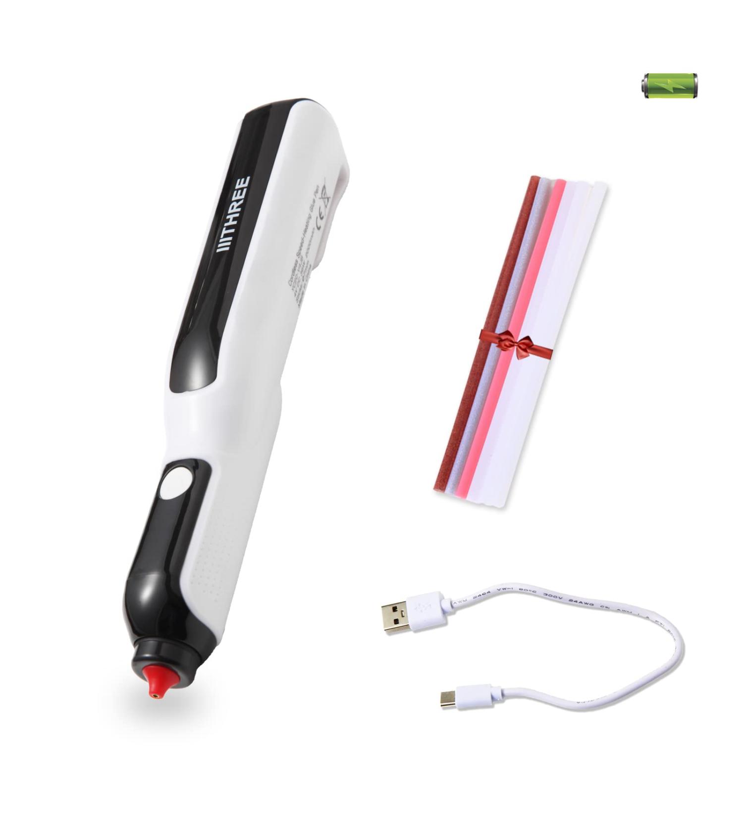 IIITHREE Hot Glue Gun Kit with 6 Sticks - Perfect for Crafts, School, DIY, Arts, and Quick Repairs - Buy Online on SooperMarket.com