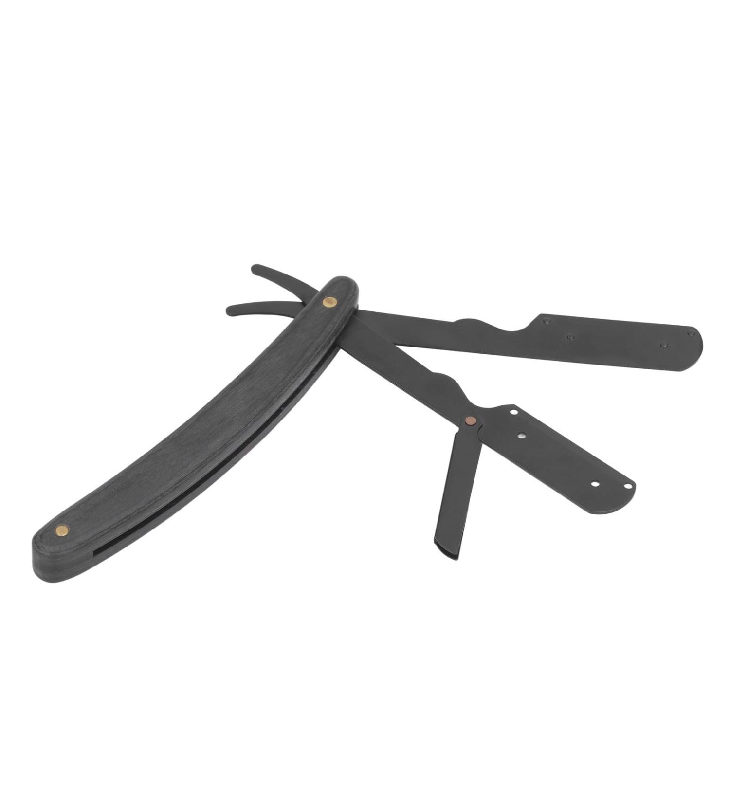 Buy Stainless Steel Manual Beard Blade Holder with Wooden Handle | Perfect for Home Facial Care - Buy Online on SooperMarket.com