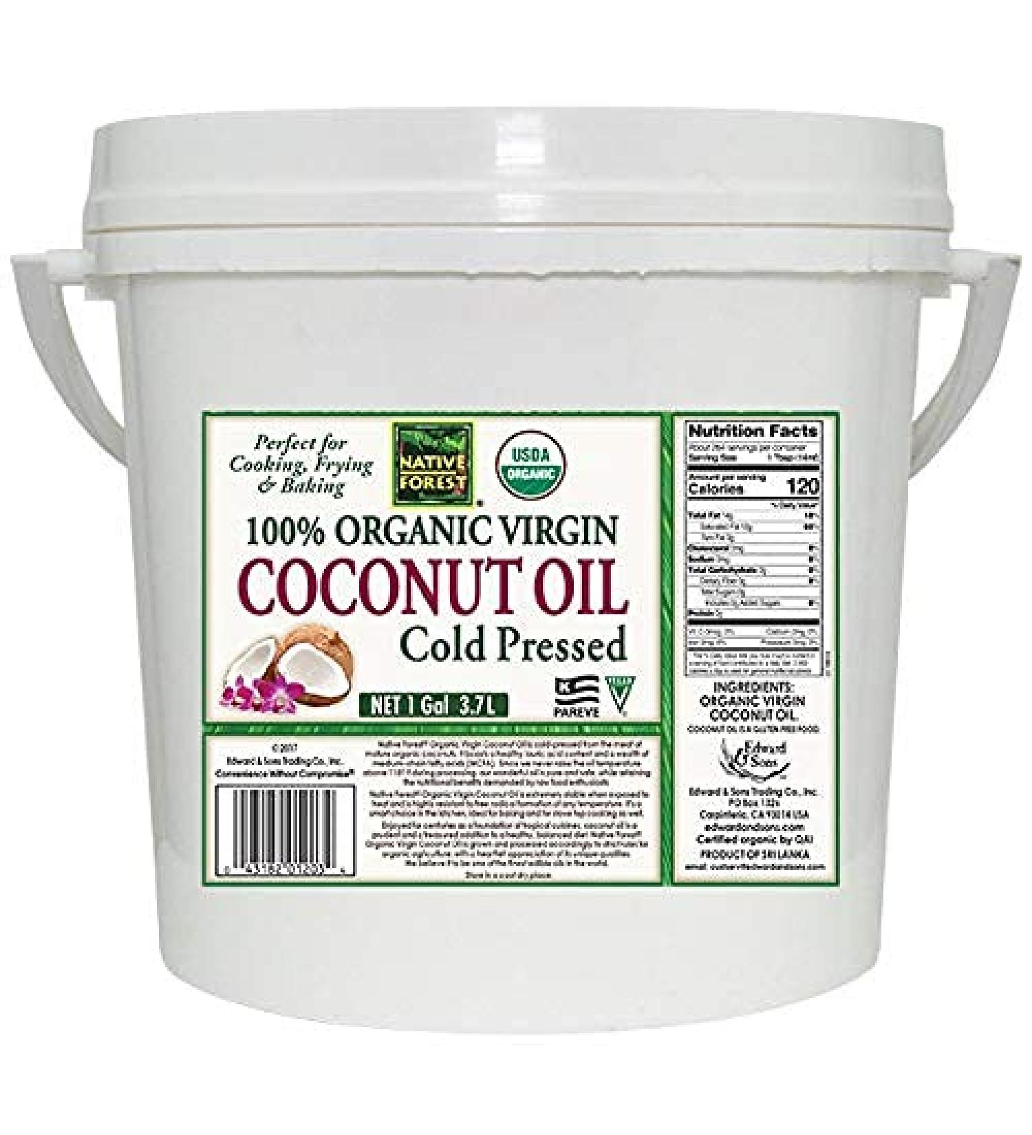 Native Forest 100% Organic Virgin Coconut Oil 1 Gallon Tub - 128 Fl Oz - Buy Online on SooperMarket.com