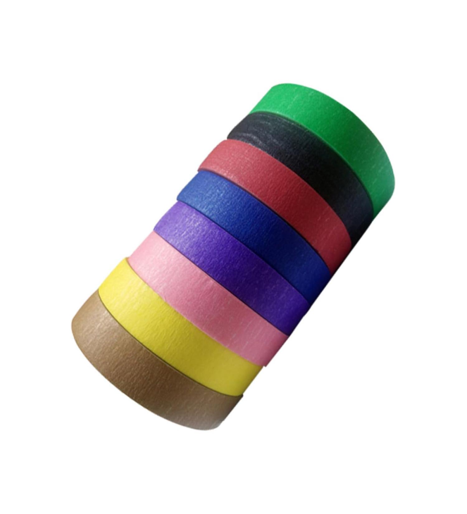 Healeved 6pcs Strong Sticky Wrinkle Paper Colored Tape Garage Door t Handle Container for Gardening Tools Butle Tape Round Grill Grate Adhesive Tape Spray Paint Color Separation Child - Buy Online on SooperMarket.com
