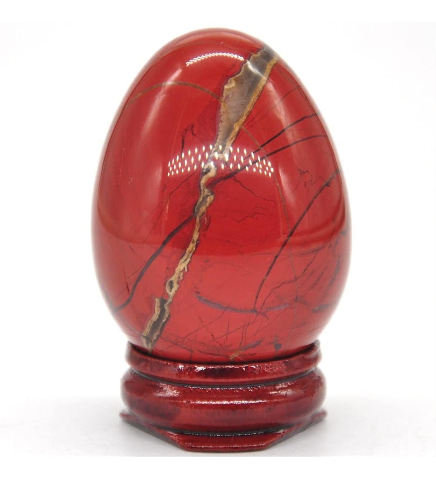 35x50mm Red Jasper Oval Natural Crystal Stone Mineral Specimen - Buy Online on SooperMarket.com