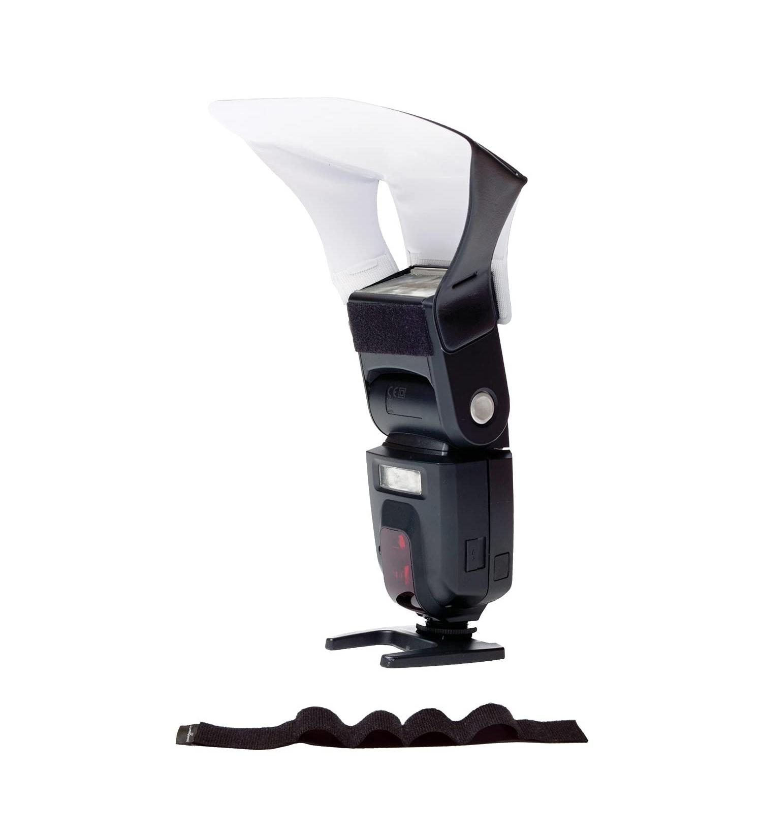 LumiQuest Flash Pocket Bouncer: Universal External Flash Diffuser with UltraStrap - Ideal for Photography Lighting, Studio Lights - Black - Buy Online on SooperMarket.com
