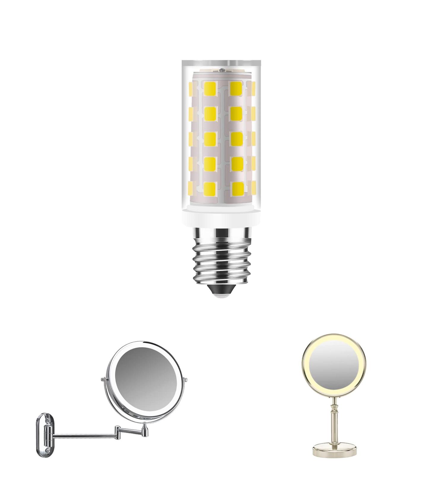 Yucclim No Flicker Double-Sided Mirror Bulb 40W Equivalent - Natural White | Fits Conair & Jerdon Makeup Mirror | 1PCS - Buy Online on SooperMarket.com