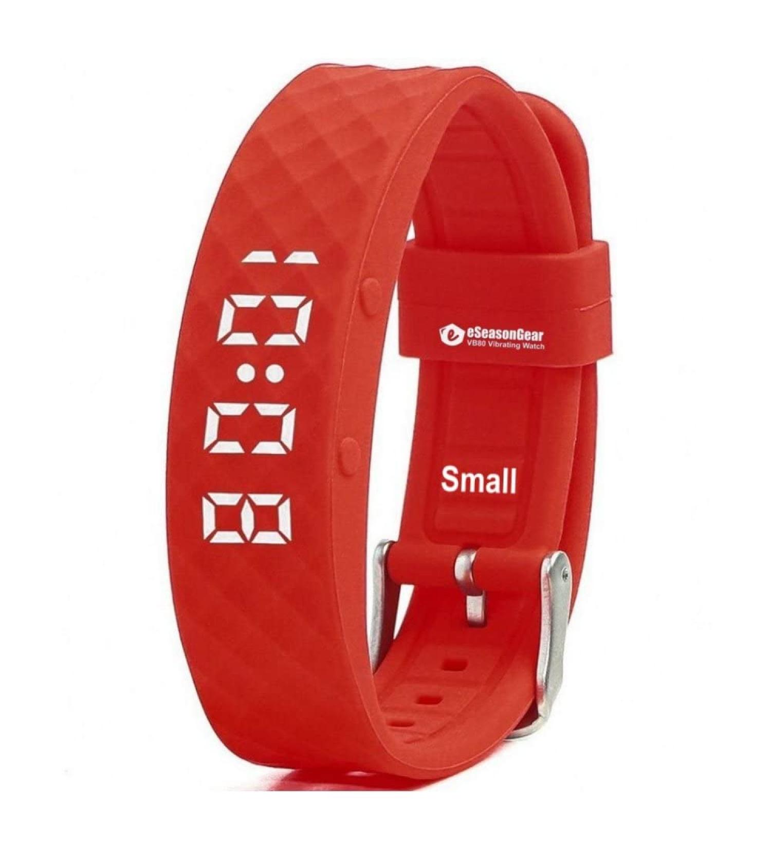 eSeasonGear VB80 Alarm Vibrating Watch Red-Small | ADHD Medication Reminder | Silent Vibration Shake Wake | Small/Large Sizes - Buy Online on SooperMarket.com