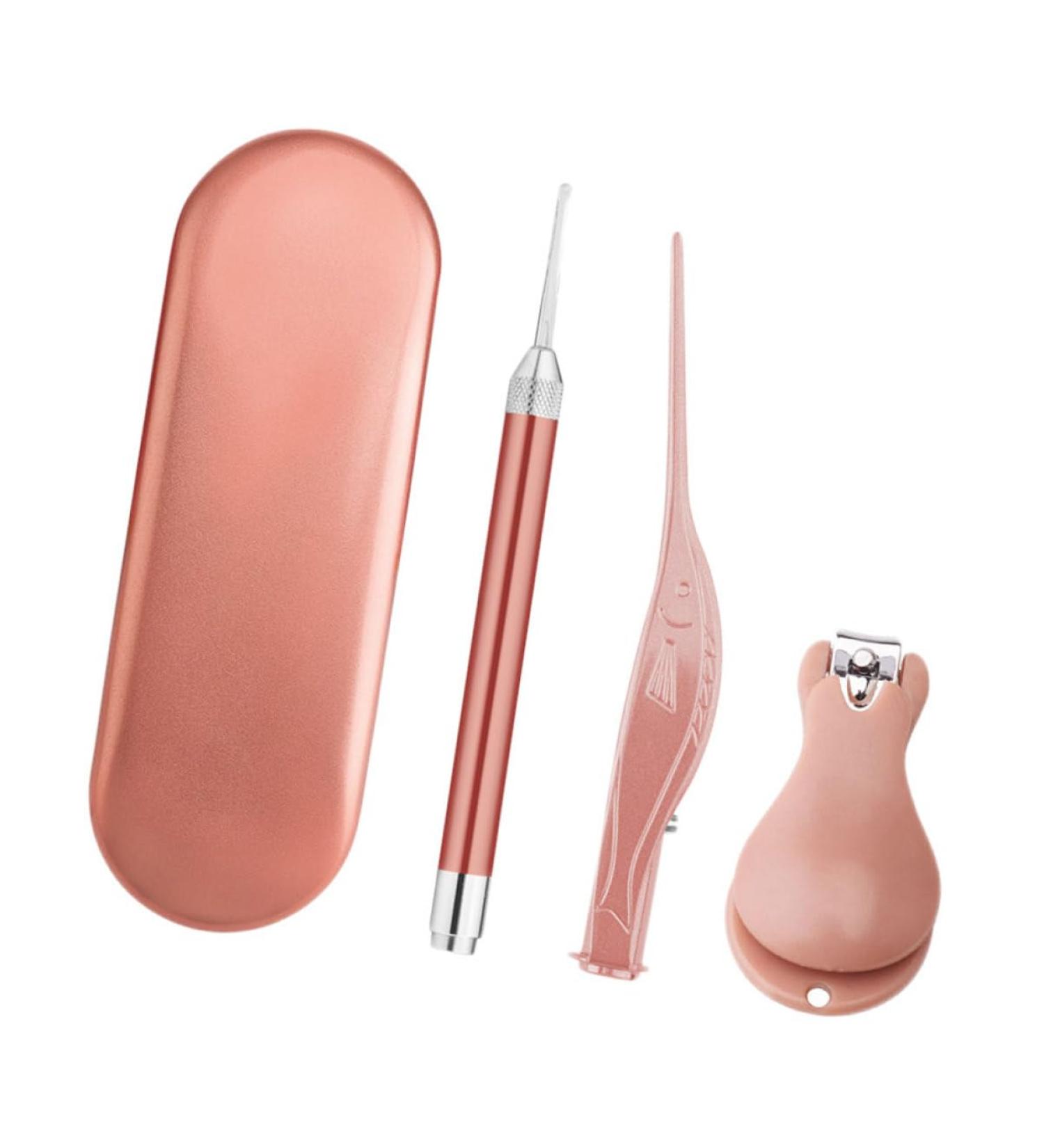 minkissy 1 Set Earbud Cleaner Nail Clippers Nail Art kit Ear Pick Spoon Nose Tweezer Nose Tweezer Nail Toe Finger Manicure Metal Nail Manicure Nail Scissors Golden 17.6x5.8cm - Buy Online on SooperMarket.com