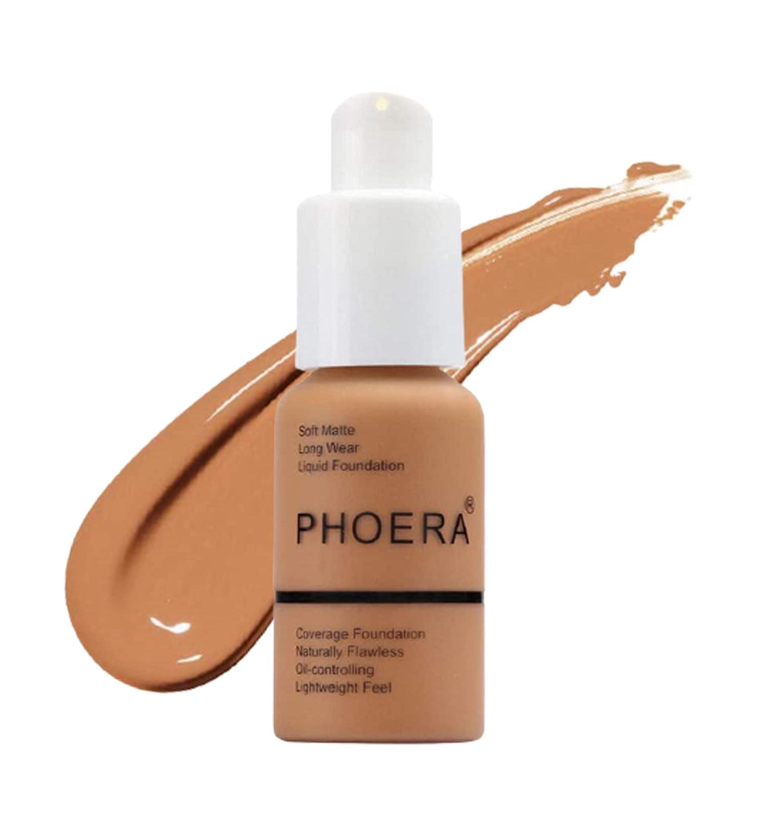 Phoera Full Coverage Foundation 108 TAN 30ml - Oil Control, Long Lasting Concealer Cream - Buy Online on SooperMarket.com