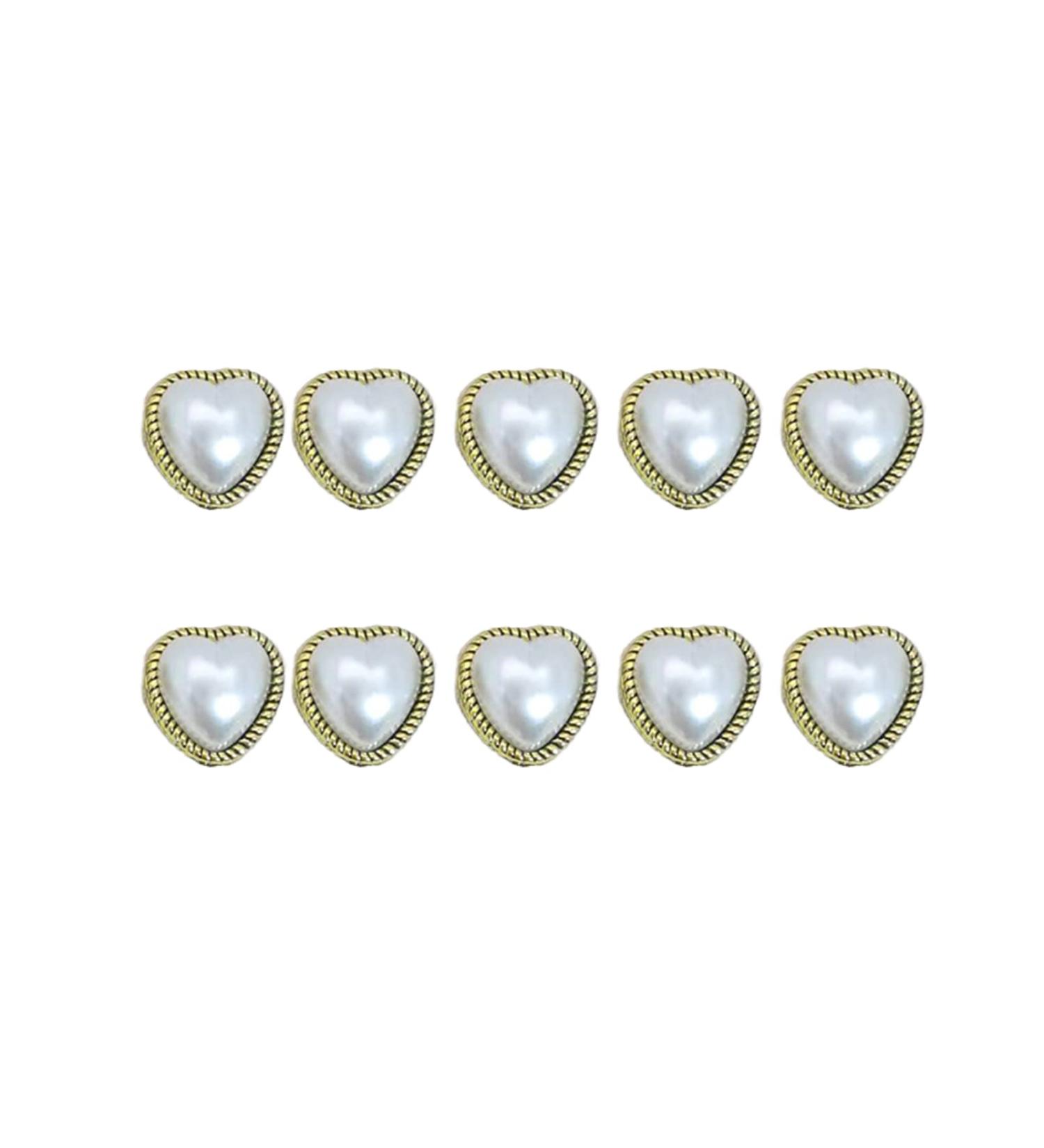 Worparsen Nail Art Decors Attractive Flower Love Heart Bear Modeling Fake Nail Decor Resistant Realistic Looking D