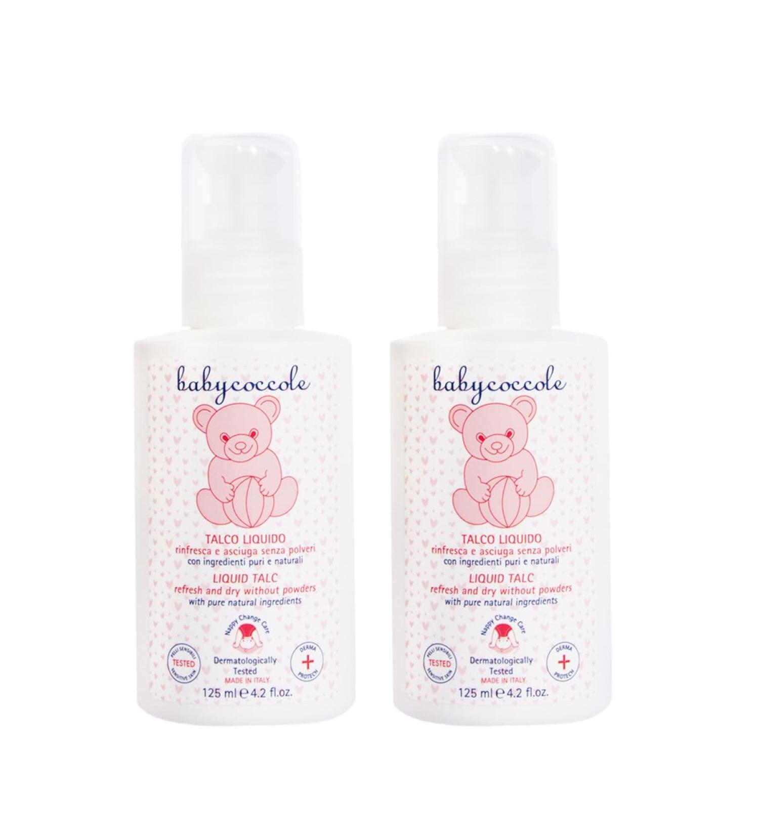 Organic Baby Cuddle Set 2-Piece Liquid Talc Powder No Talcum Prevents Diaper Rash Skin Refreshing & Drying (2 x 125ml) - Buy Online on SooperMarket.com