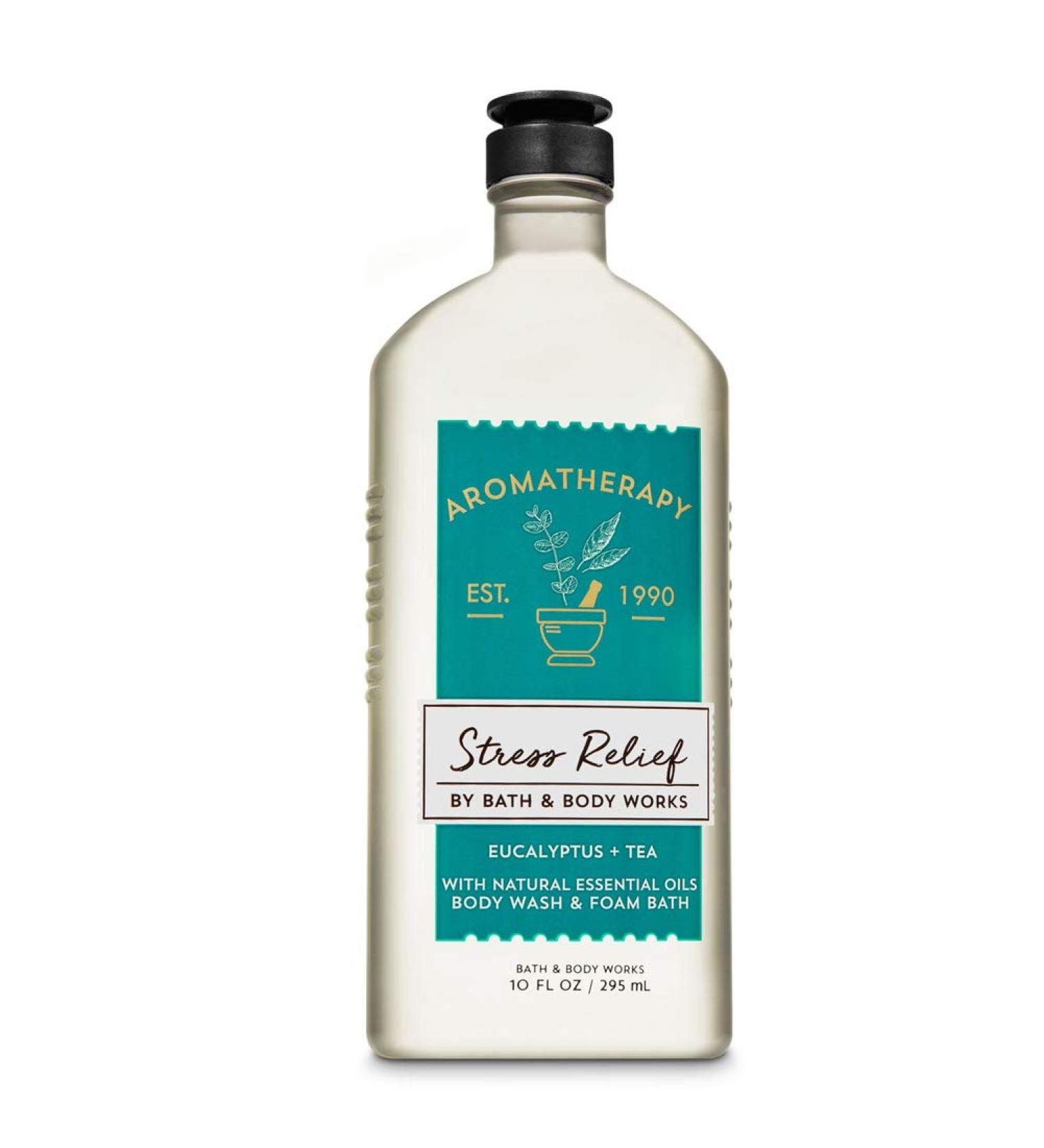 Bath and Body Works Aromatherapy Stress Relief Eucalytus Tea with Natural Essential Oils Body Wash & Foam Bath 10 fl oz / 296 mL