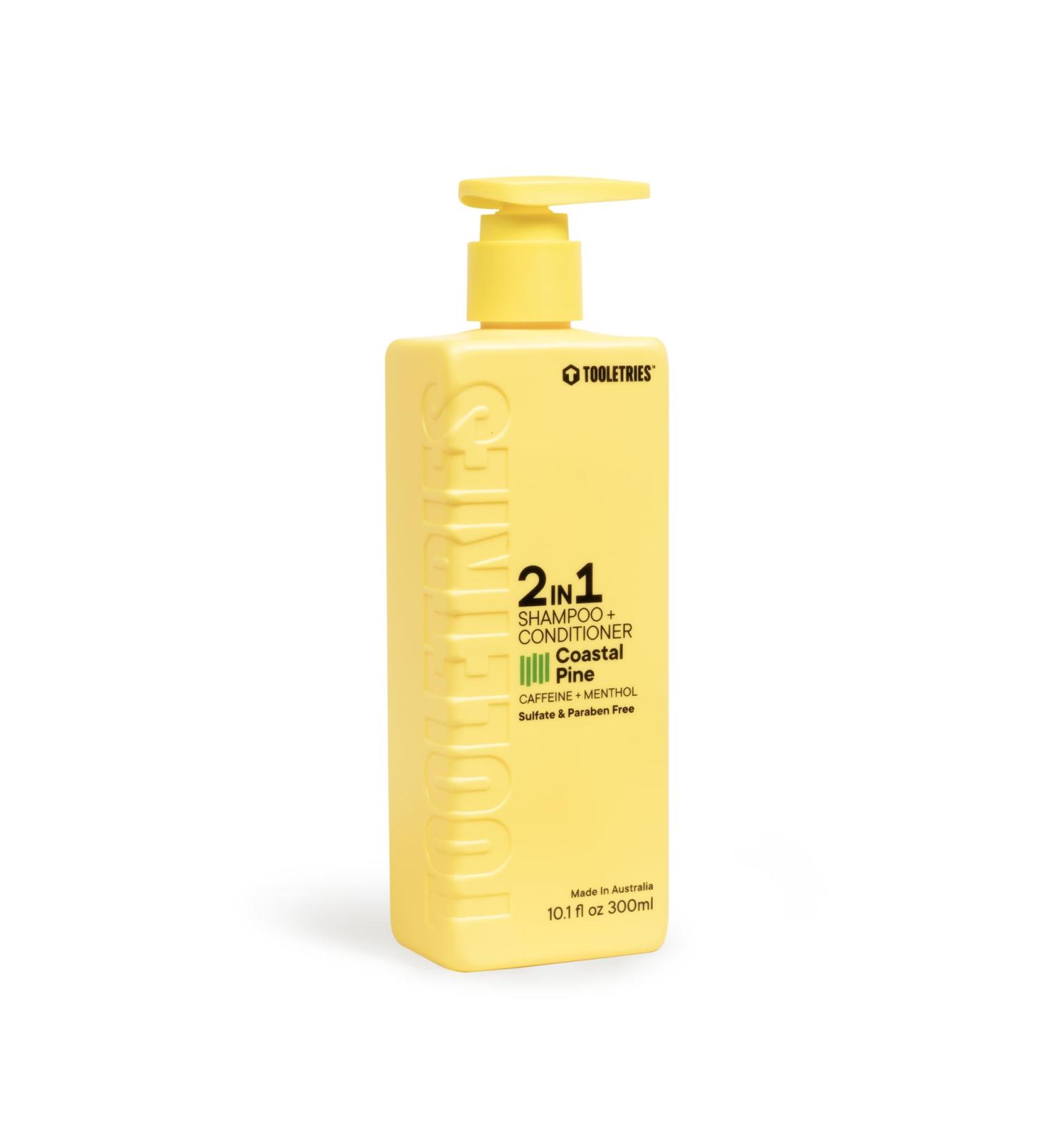 Tooletries 2-in-1 Coastal Pine Shampoo & Conditioner - Pine Scented Menthol & Caffeine Hair Wash Sulfate & Paraben Free - 10.1 oz - Buy Online on SooperMarket.com