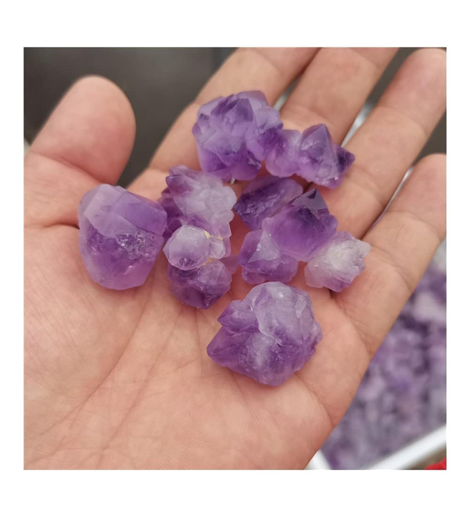 Natural Amethyst Raw Quartz Small Cluster Reiki Stone Crystal Point Specimen Home Decor Raw Crystals Beautiful Crystal Cluster (Size : 60g) - Buy Online on SooperMarket.com