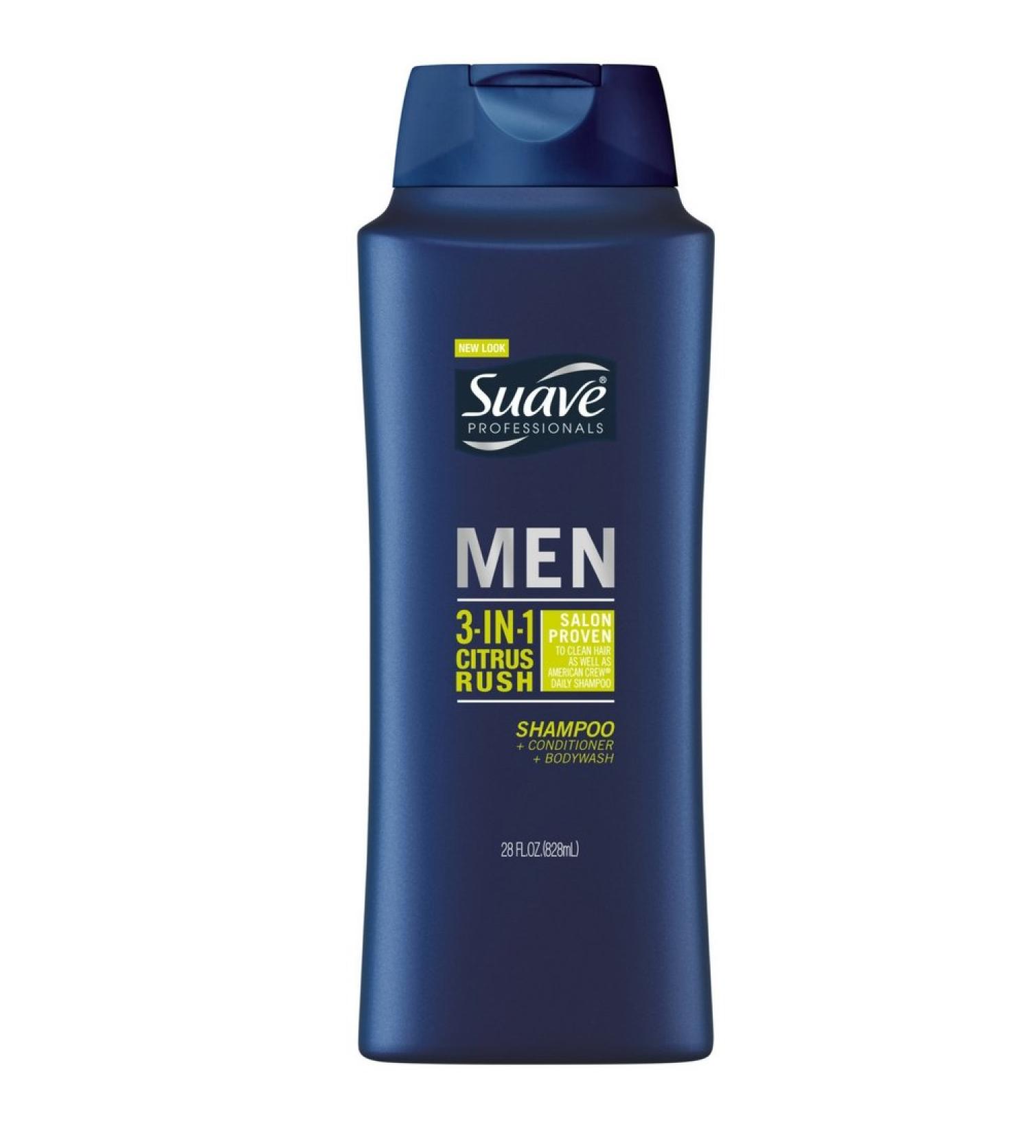 Suave Hair and Body Citrus Rush 3-in-1 Shampoo/Conditioner/Body Wash, 28 Ounce - 4 per case