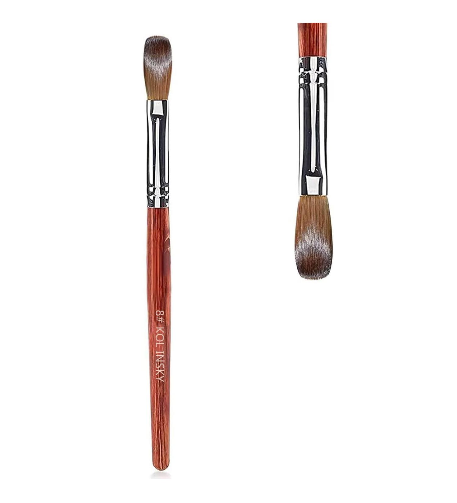8# Sable Nail Art Brush Nail Brush with Red Wooden Handle Manicure Design Manicure tool Brown-8# - Buy Online on SooperMarket.com