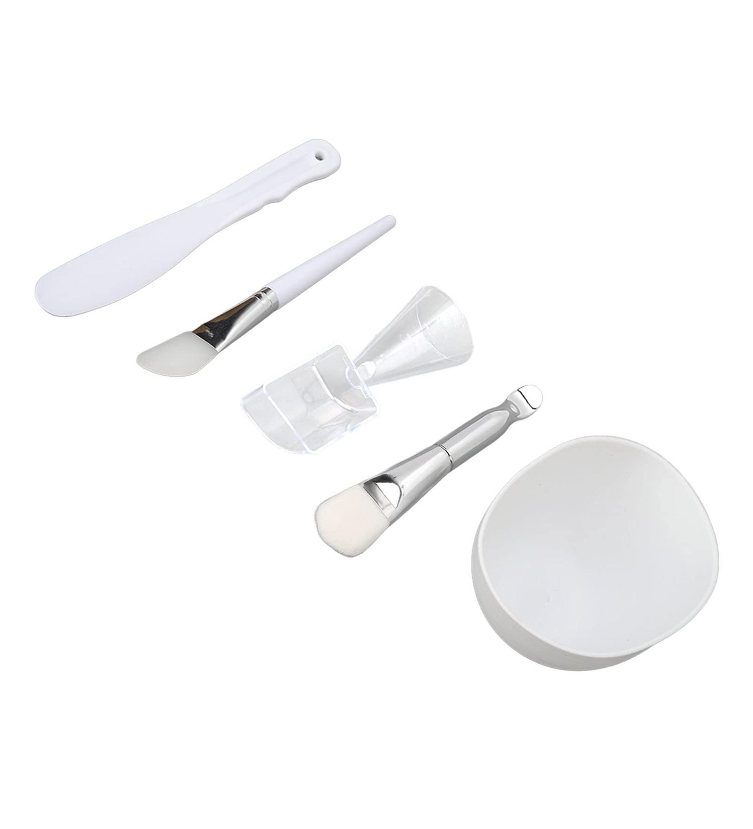 Face Mask Brush and Bowl 5 in 1 DIY Face Mask Mixing Set With Facial Mask Bowl Stick Spatula Silicone Face Mask Brush Applicator Bowls Scoop - Buy Online on SooperMarket.com