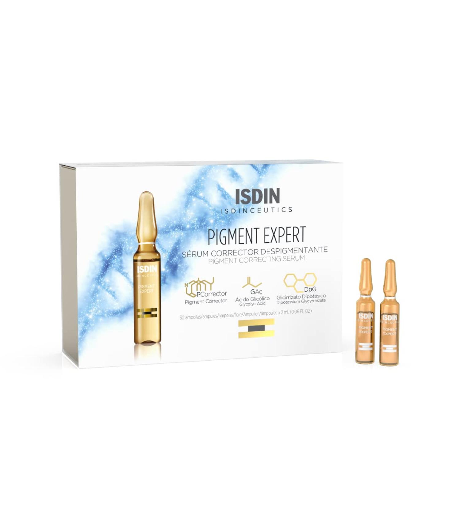 ISDIN Pigment Expert Brightening Serum with Glycolic Acid - 10 Ampoules - Buy Online on SooperMarket.com