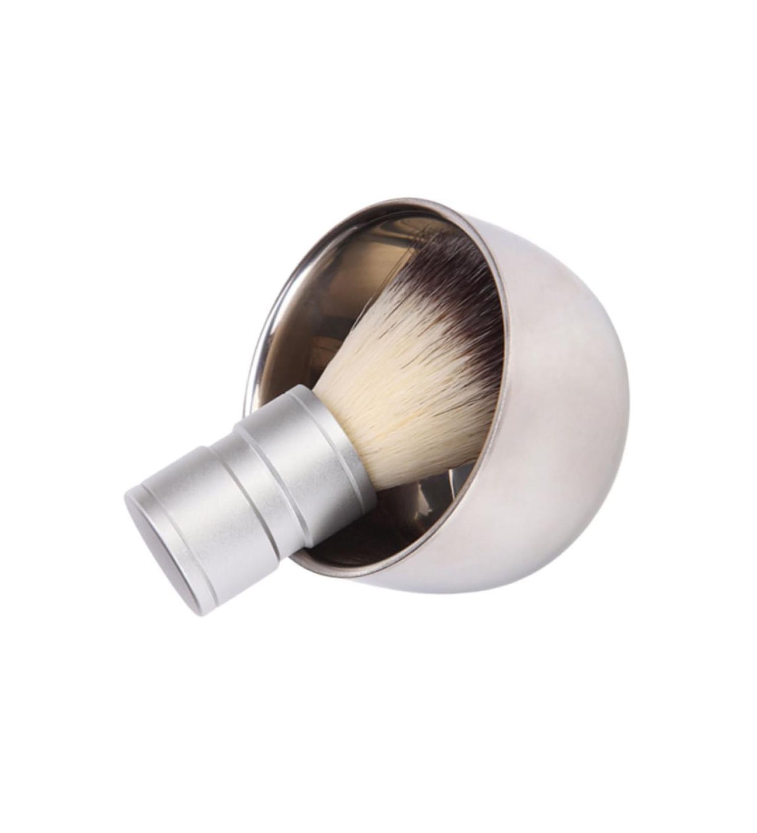 Premium Housoutil Men's Shaving Cream & Brush Set - Travel-Friendly Stainless Steel Shaving Cup & Bowl - Buy Online on SooperMarket.com
