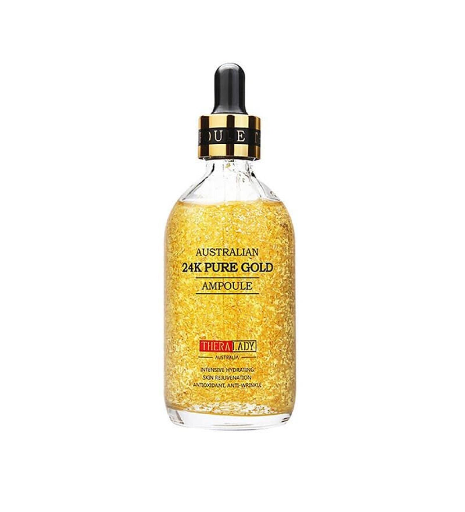 24K Pure Gold Ampoule - Hydrating Lifting & Moisturizing Facial Essence (100ml) | Australian Skincare - Buy Online on SooperMarket.com
