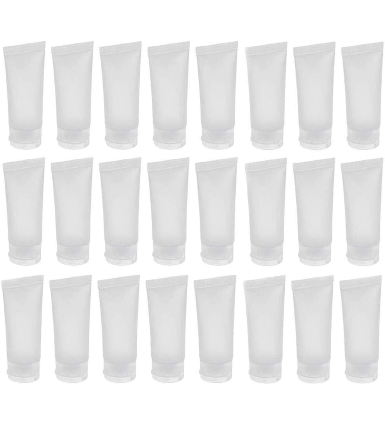 Buy 100ml Transparent Refillable Plastic Cosmetics Bottles - Portable Hinged Lid Travel Containers for Makeup Shampoo & Facial Cleansing - Buy Online on SooperMarket.com